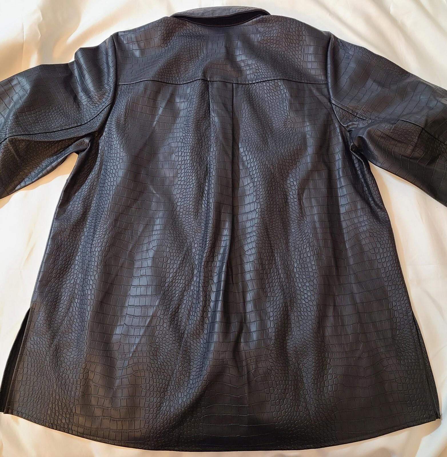 Designer Dennis Basso Faux Leather Textured Shirt Adult Size Medium Size M / US 6-8 / IT 42-44 - 5 Thumbnail