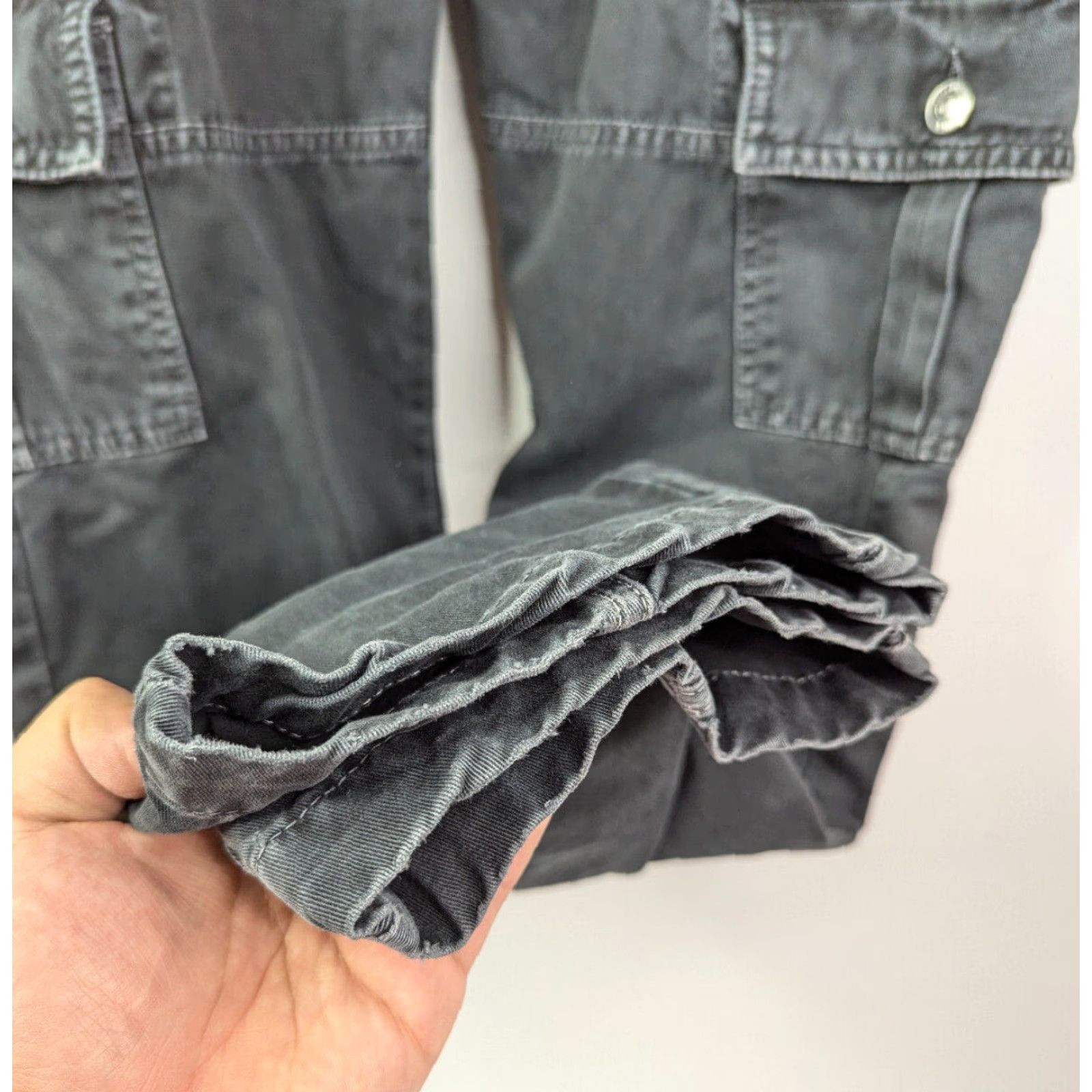 Vintage REVICE Denim Highland Cargo Pants Women's Size 25 Charcoal Straight Cotton, Cargo, Shirts? Size 42" / US 20 - 3 Thumbnail