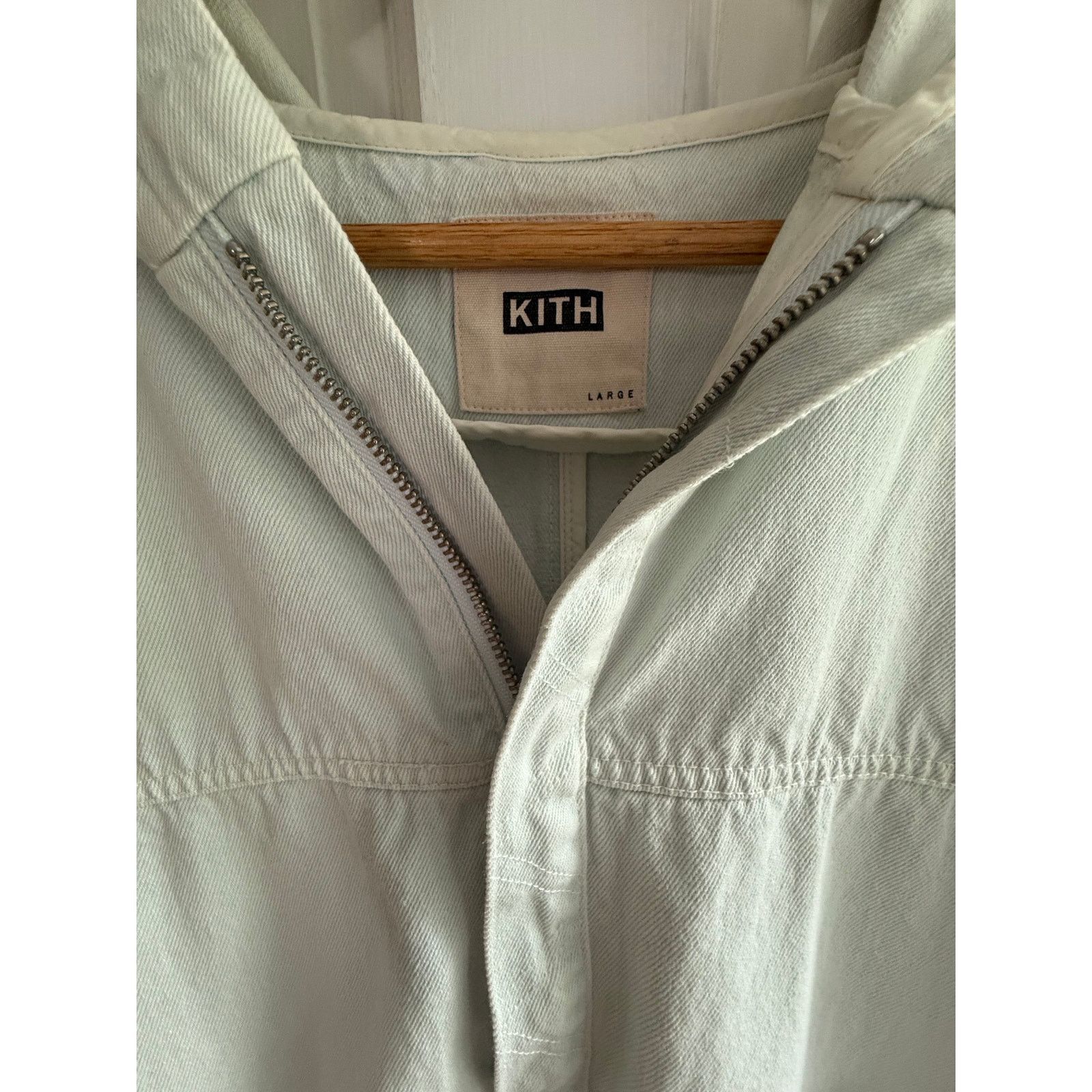 Kith Kith Denim Hooded Anorak Jacket Mint Light Wash Size Large Size US L / EU 52-54 / 3 - 5 Thumbnail