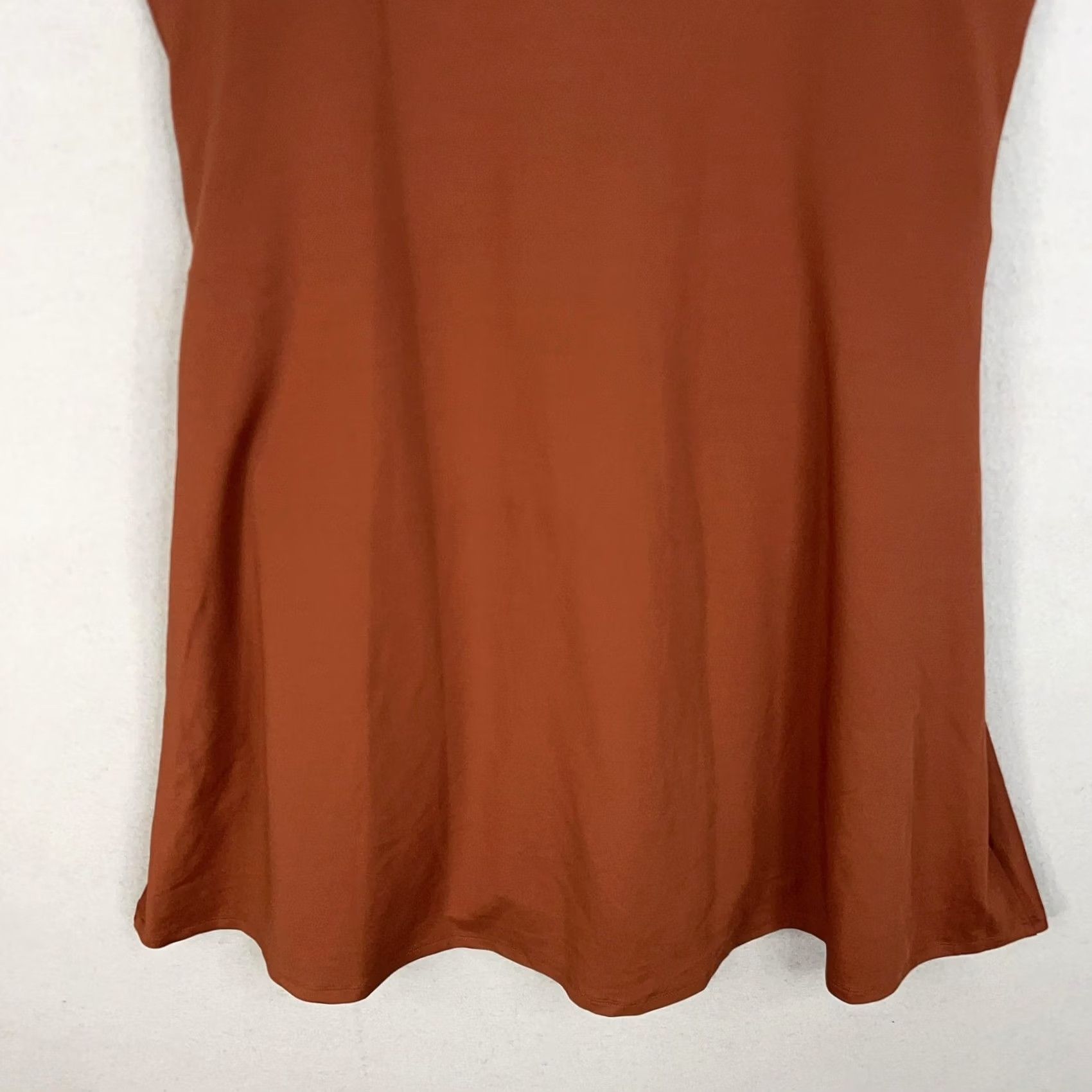 Girlfriend Collective Girlfriend Collective Dress Womens 4XL Rust Racerback Built In Shorts Pockets Sleeveless V-Neck Casual Sport Knit Jersey Polyester Spandex Size 40" / US 18 - 3 Thumbnail