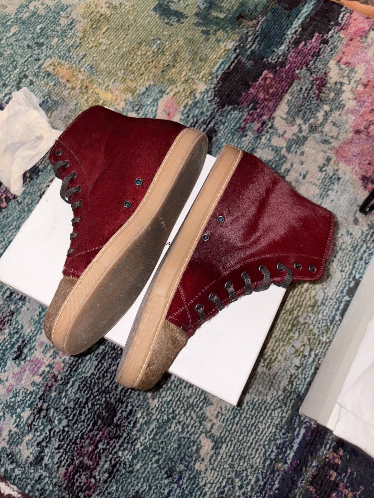 Marc Jacobs Super Rare - Marc Jacob’s High Top Dyed Cow Hair Sneakers Size US 13 / EU 46 - 4 Thumbnail