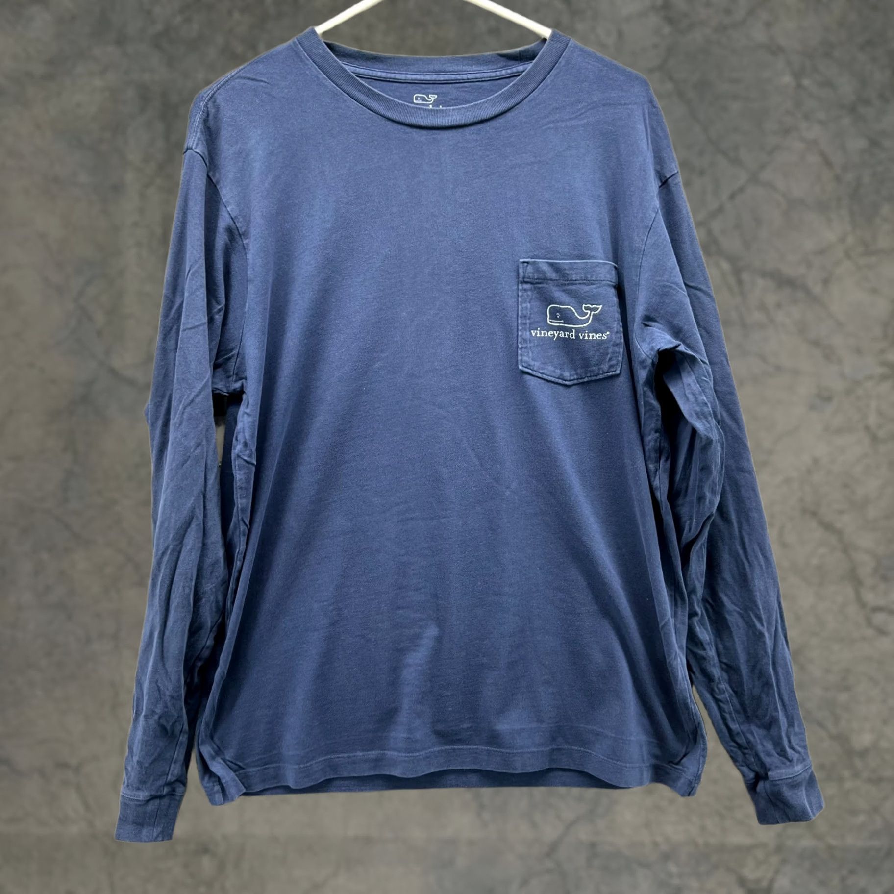 Vineyard Vines Vineyard Vines Shirt Mens Small Navy Blue Long Sleeve Whale Logo Pocket Tee Size US S / EU 44-46 / 1 - 1 Thumbnail