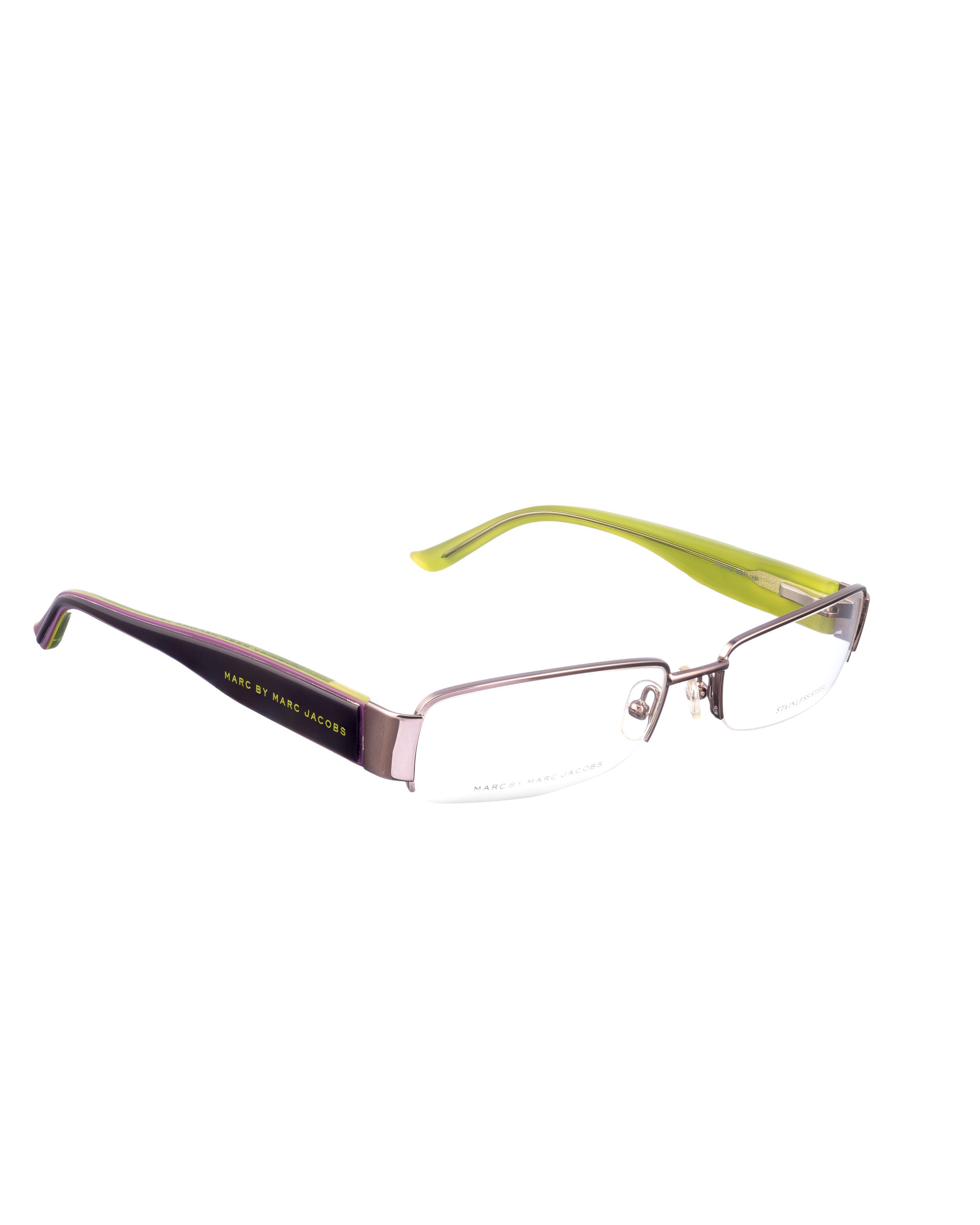 Marc by Marc Jacobs Marc by Marc Jacobs 00s Half-Rim Brown & Green Glasses Size ONE SIZE - 2 Thumbnail