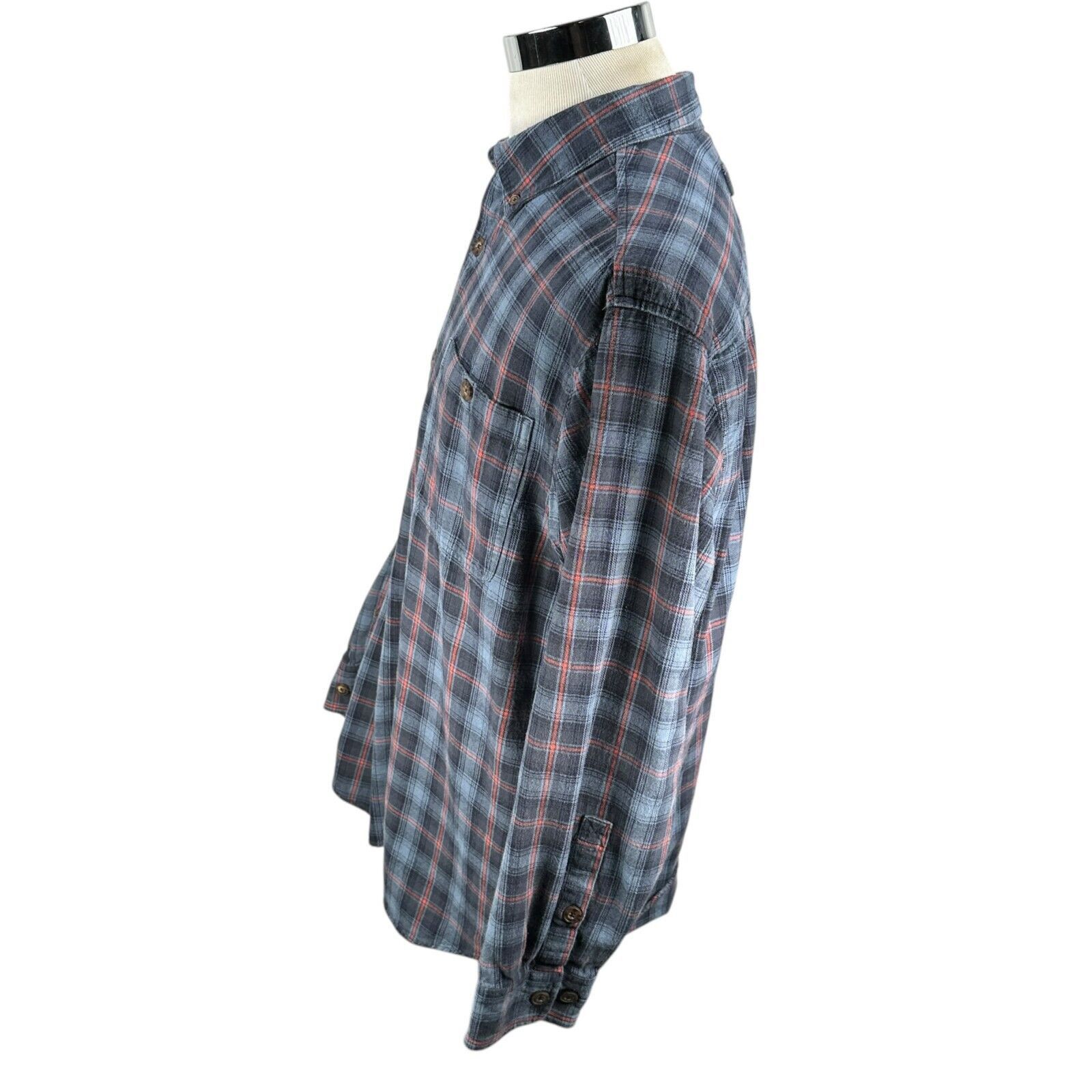 Duluth Pack Duluth Trading Thick Flannel Shirt Men's Large Heavy Blue Size US L / EU 52-54 / 3 - 4 Thumbnail