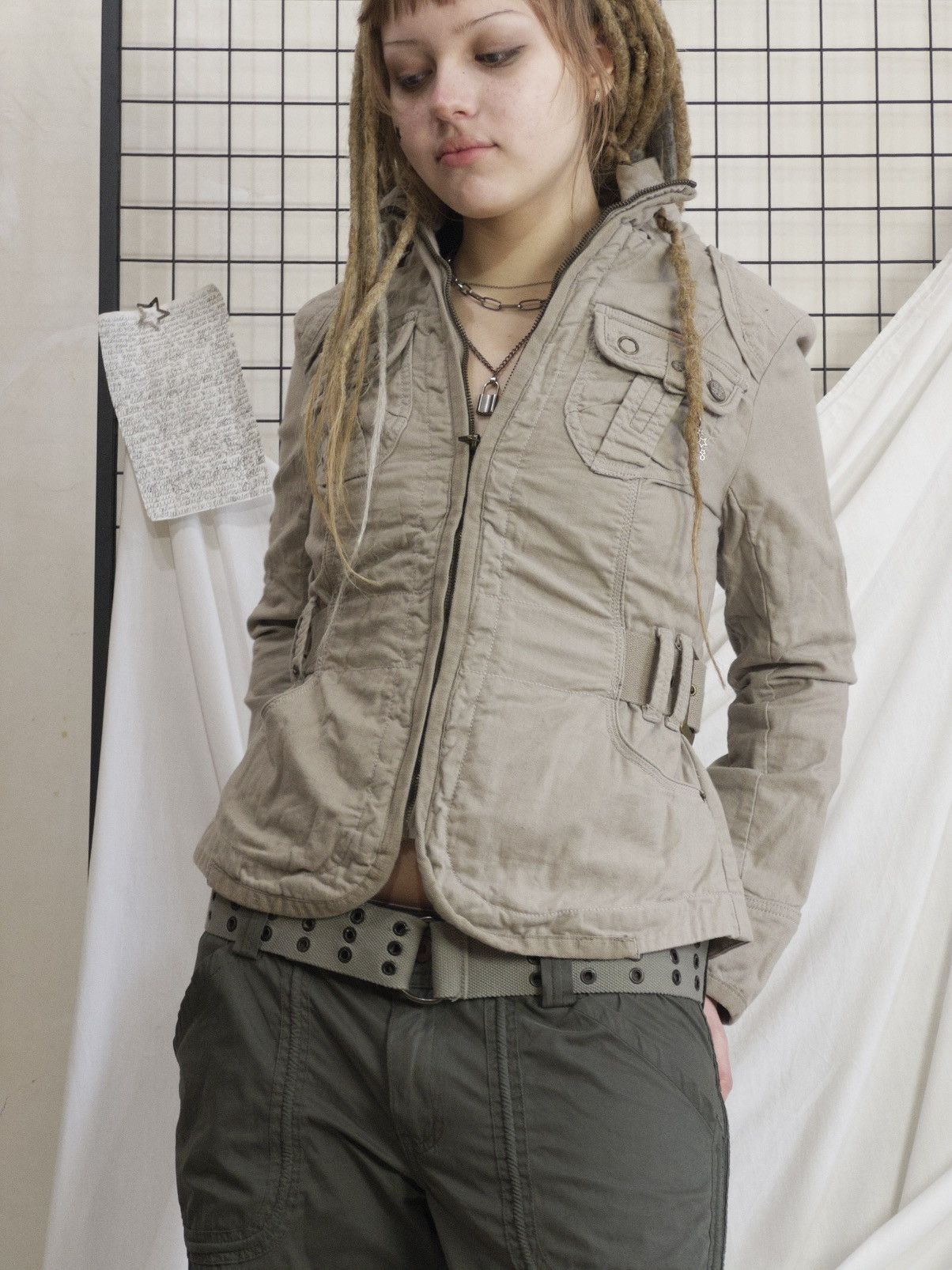 Vintage Fitted utility jacket with side belts & cargo details Size M / US 6-8 / IT 42-44 - 9 Thumbnail