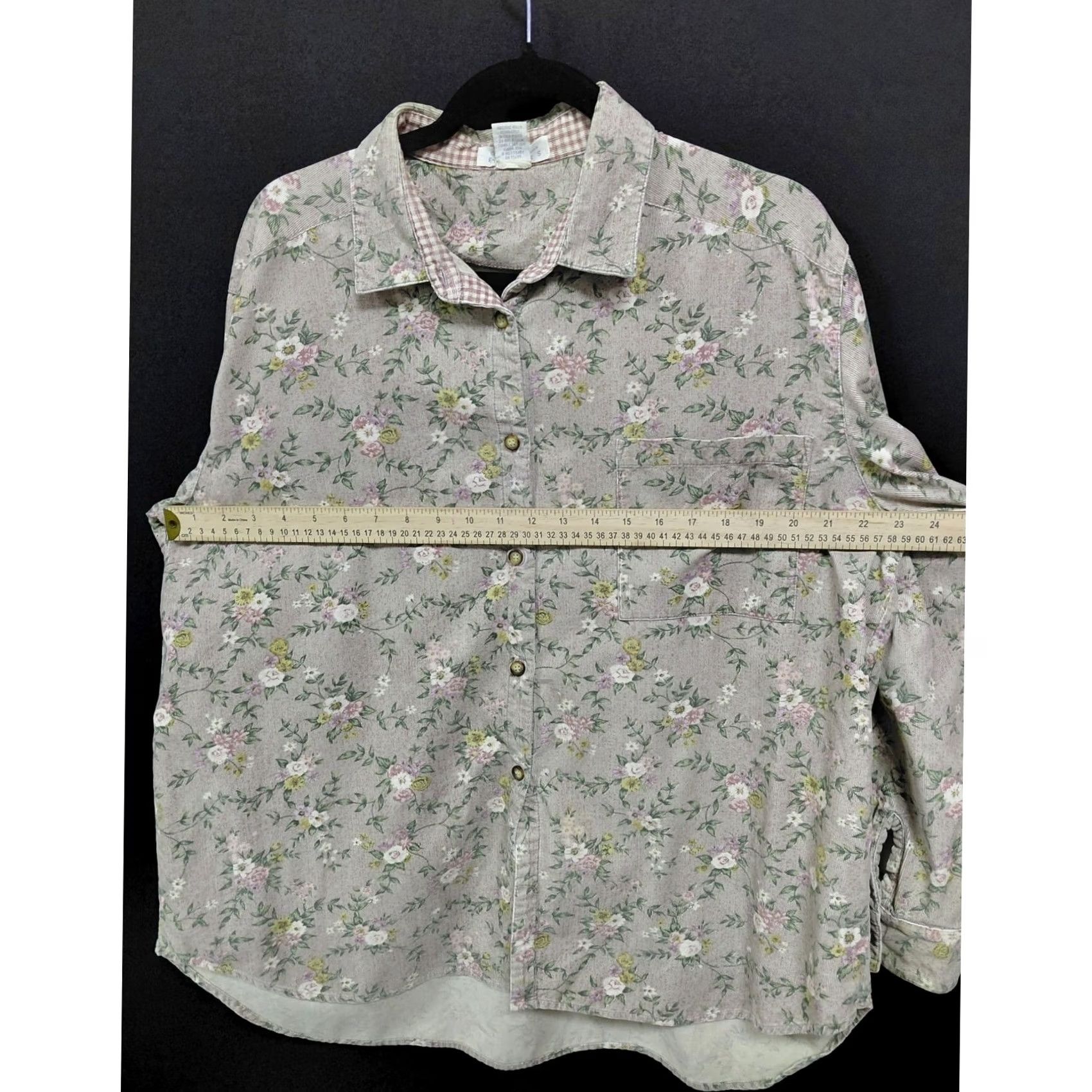 Express COMPAGNIE INTERNATIONALE EXPRESS Floral Button-Up Shirt Long Sleeve L Womens Size L / US 10 / IT 46 - 5 Thumbnail