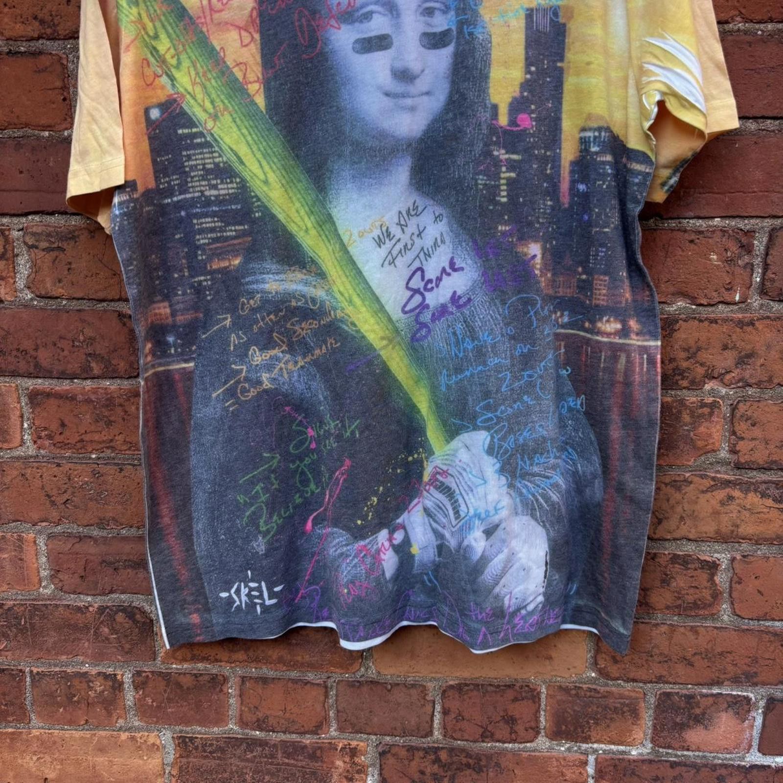 Other skel Jason Skeldon all over print Mona Lisa t shirt XL Size US XL / EU 56 / 4 - 3 Thumbnail
