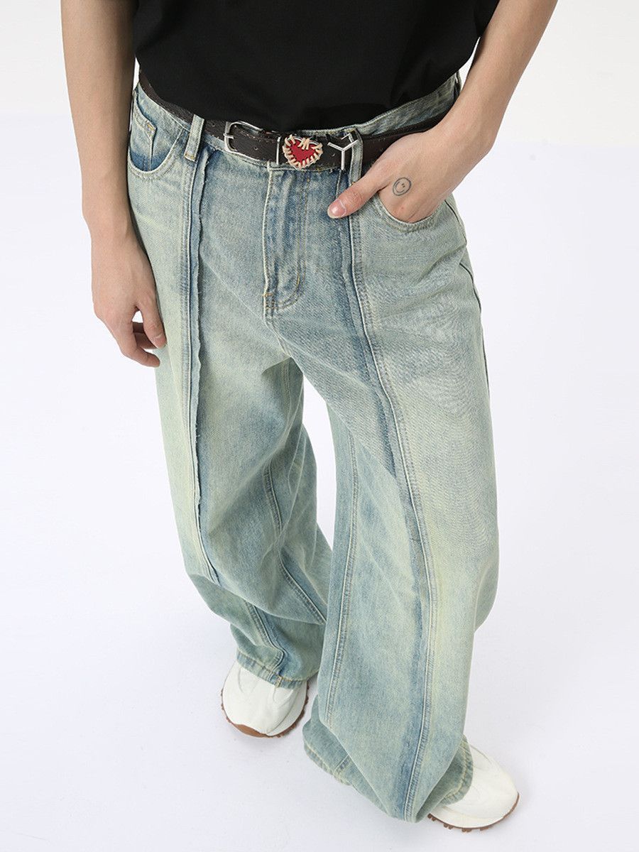 Japanese Brand Retro loose high street patchwork jeans Size US 32 / EU 48 - 4 Thumbnail