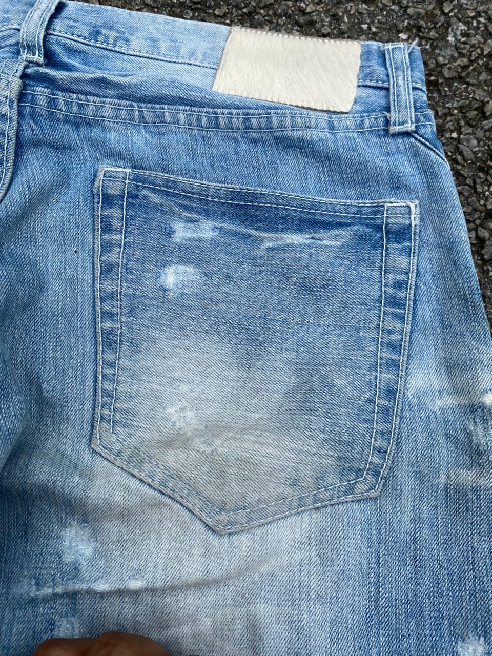 Japanese Brand VINTAGE URBAN BLEACH COLOUR DISTRESSED DENIM Size US 33 - 15 Thumbnail