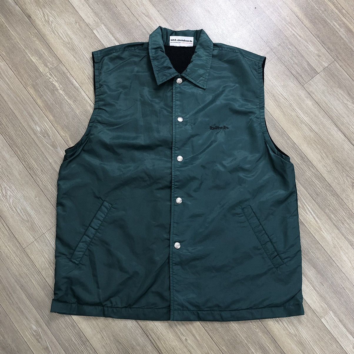 Powell Peralta × Vintage Vintage 90s Bitch Skateboard Green Vest Size US M / EU 48-50 / 2 - 1 Thumbnail