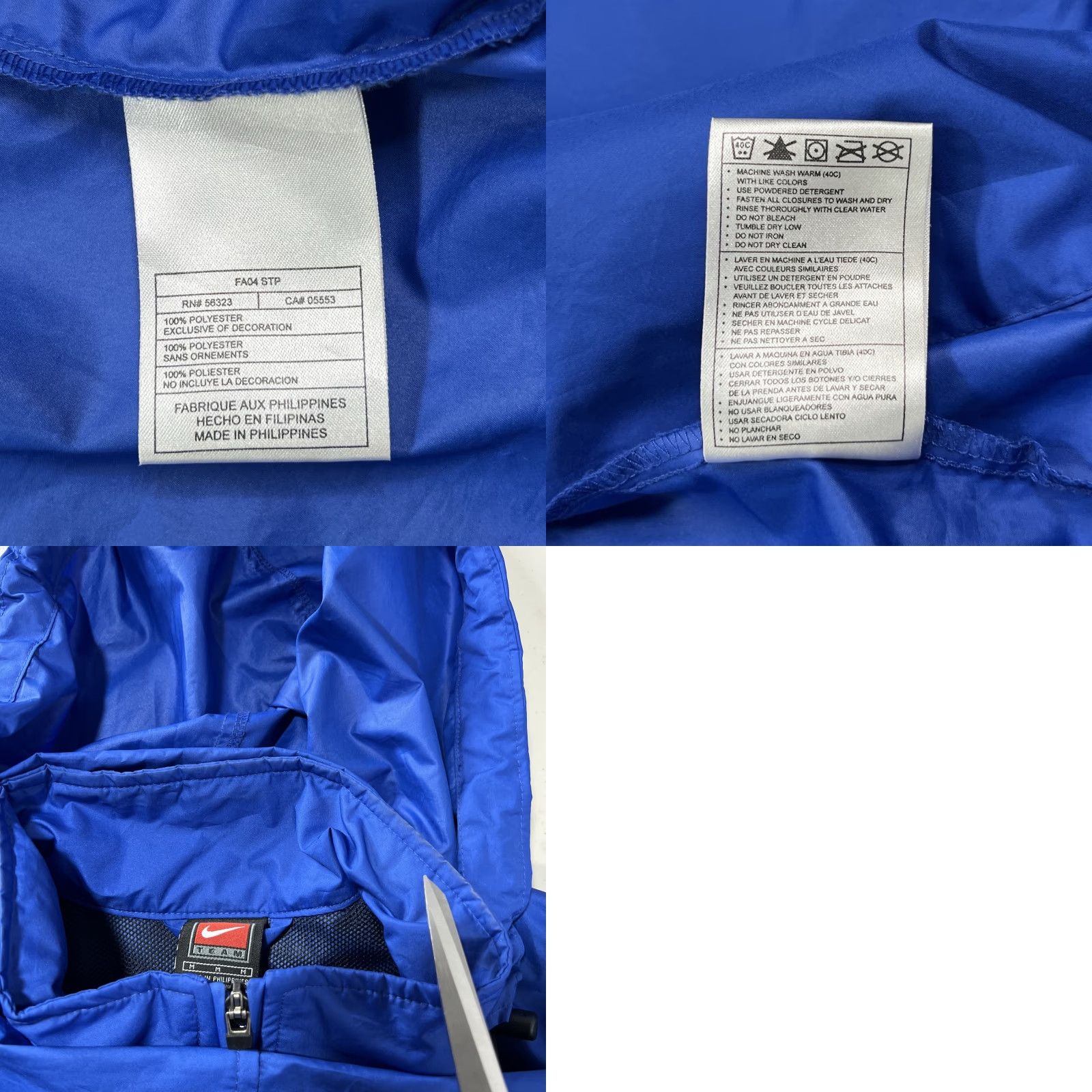 Nike VINTAGE Nike Jacket Men’s Medium Hooded Windbreaker Y2K Full Zip Blue Flaw Size US M / EU 48-50 / 2 - 10 Thumbnail