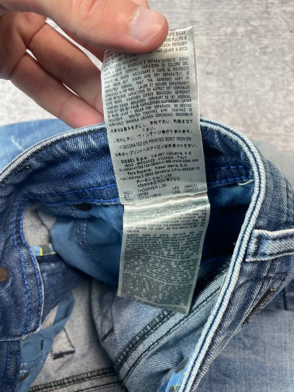 Diesel Vintage 00s Diesel Thommer Distressed Slim Denim Jeans Y2K Size US 30 / EU 46 - 8 Thumbnail