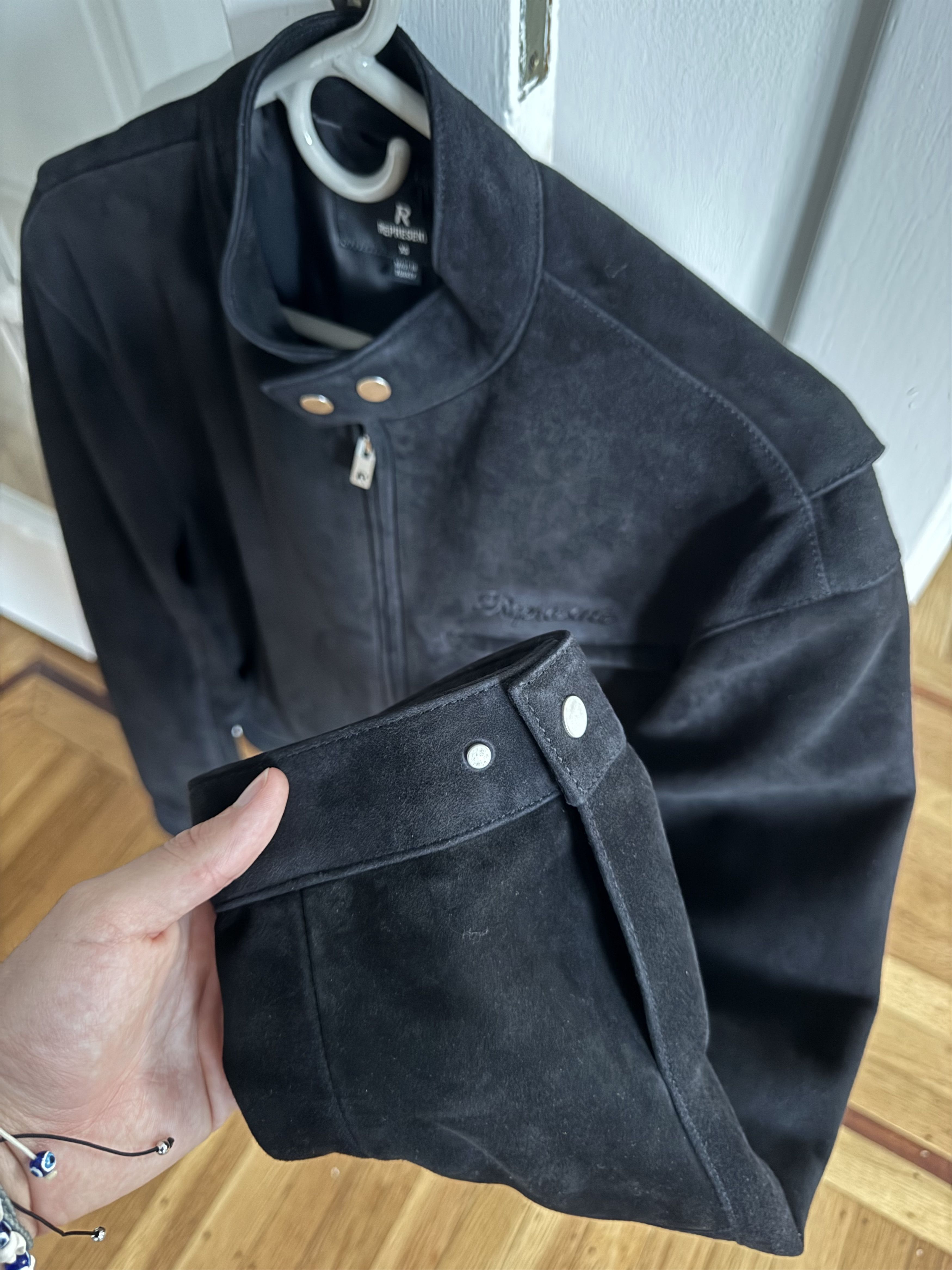 Represent Clo. Overdrive Suede Jacket - Jet Black Size US XS / EU 42 / 0 - 2 Thumbnail