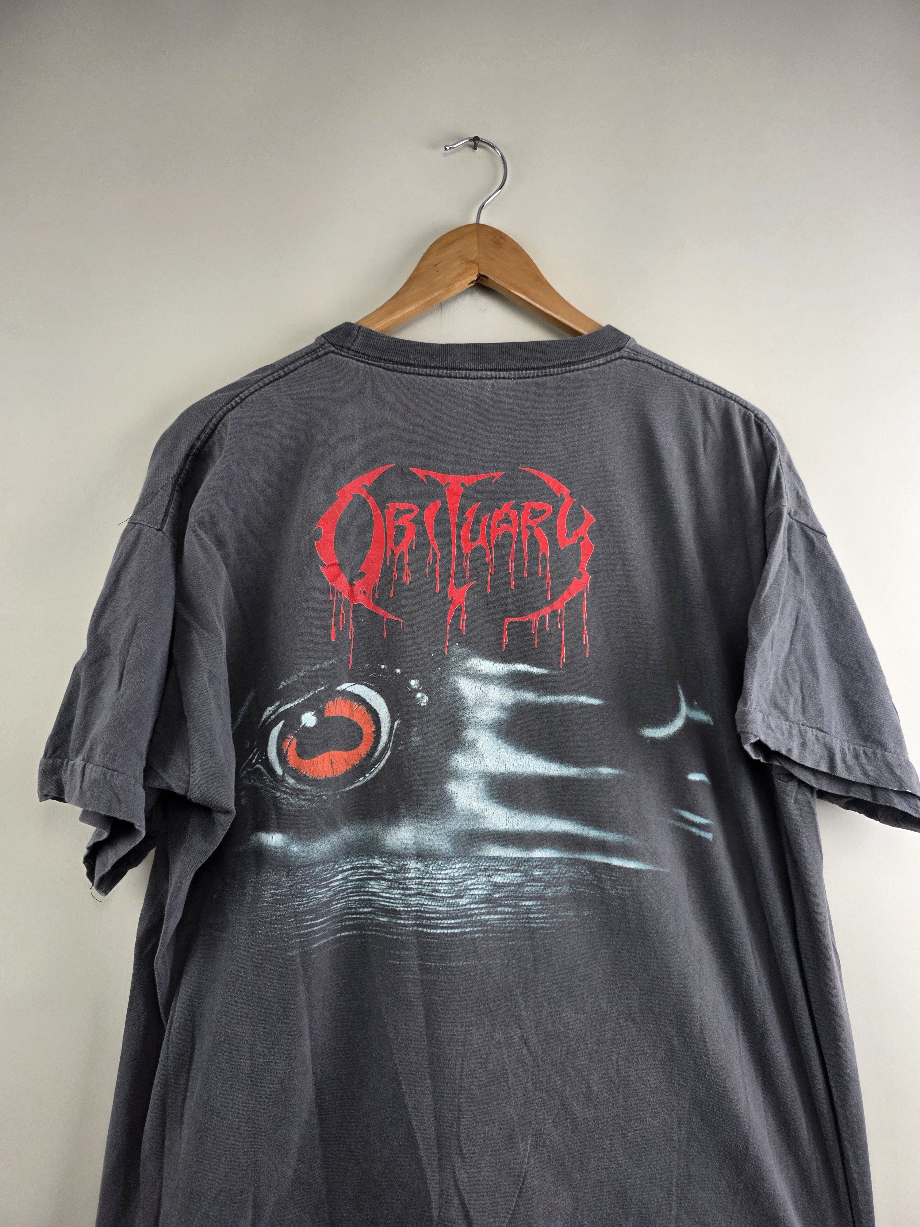 Band Tees × Vintage 1990 Obituary Cause of death XL 23" 27.5" Size US XL / EU 56 / 4 - 8 Thumbnail