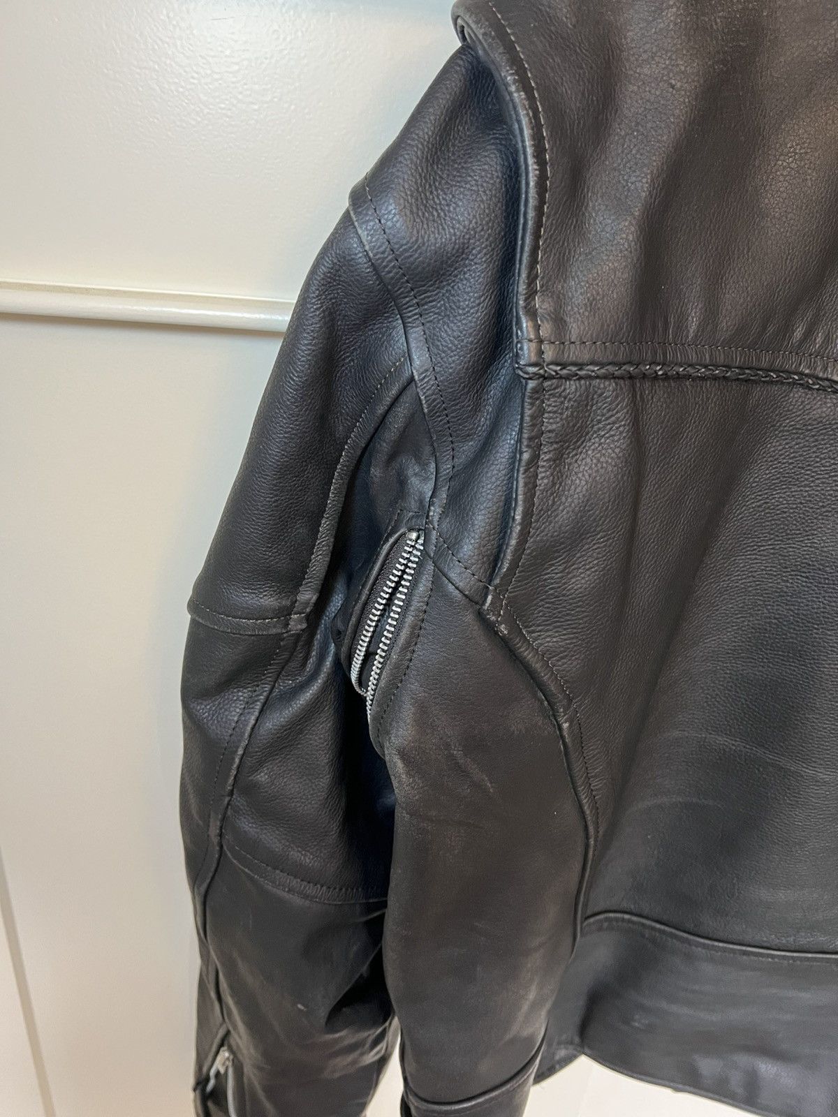 Vintage Vintage heavy leather biker jacket Size US XXL / EU 58 / 5 - 16 Thumbnail