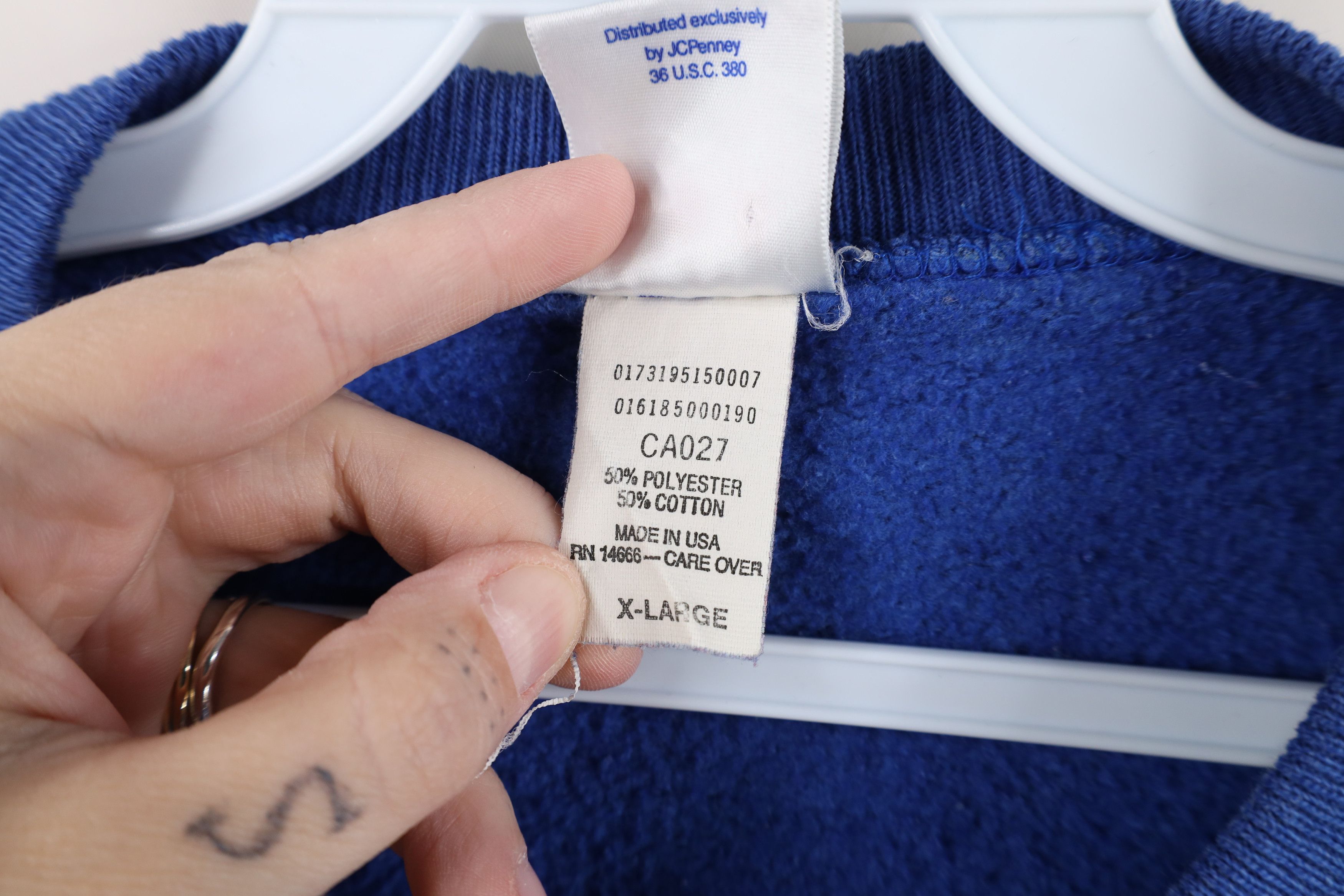 Vintage Vintage 90s USA Olympics Crewneck Sweatshirt Blue USA Size US L / EU 52-54 / 3 - 11 Thumbnail