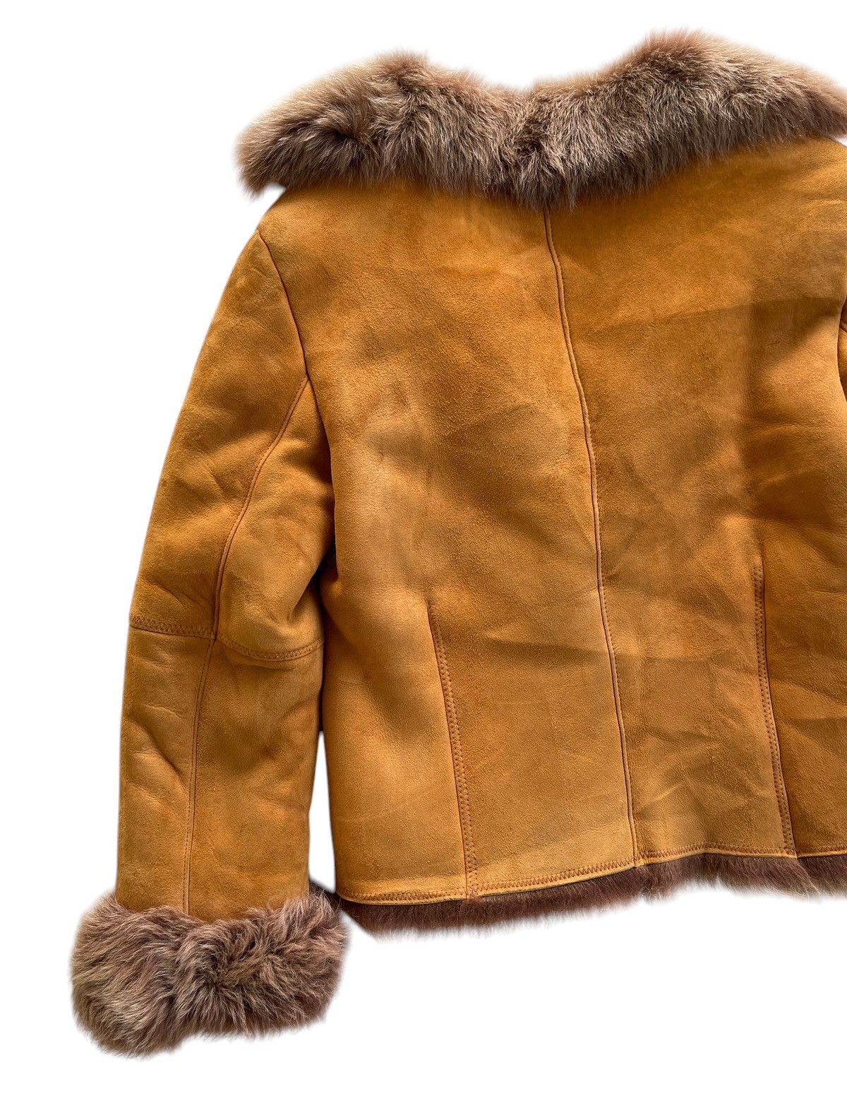 Vintage Cerchio Lambskin Suede Leather Fur Jacket Size M / US 6-8 / IT 42-44 - 9 Thumbnail