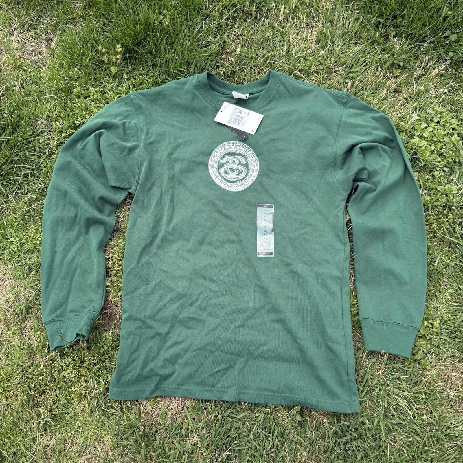 Nike x Stussy T-Shirt Link Long Sleeve Green Men Sz XS - Main Image