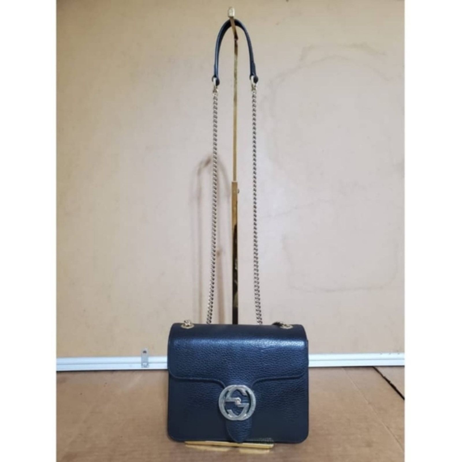 Gucci Auth GUCCI Dollar Calfskin Small Interlocking G Shoulder Bag Size ONE SIZE - 1 Thumbnail