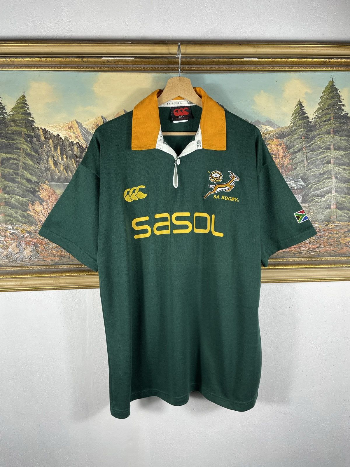 Canterbury of New Zealand × Vintage Vintage Retro Y2k 00s South Africa National Team Rugby Size US L / EU 52-54 / 3 - 1 Thumbnail