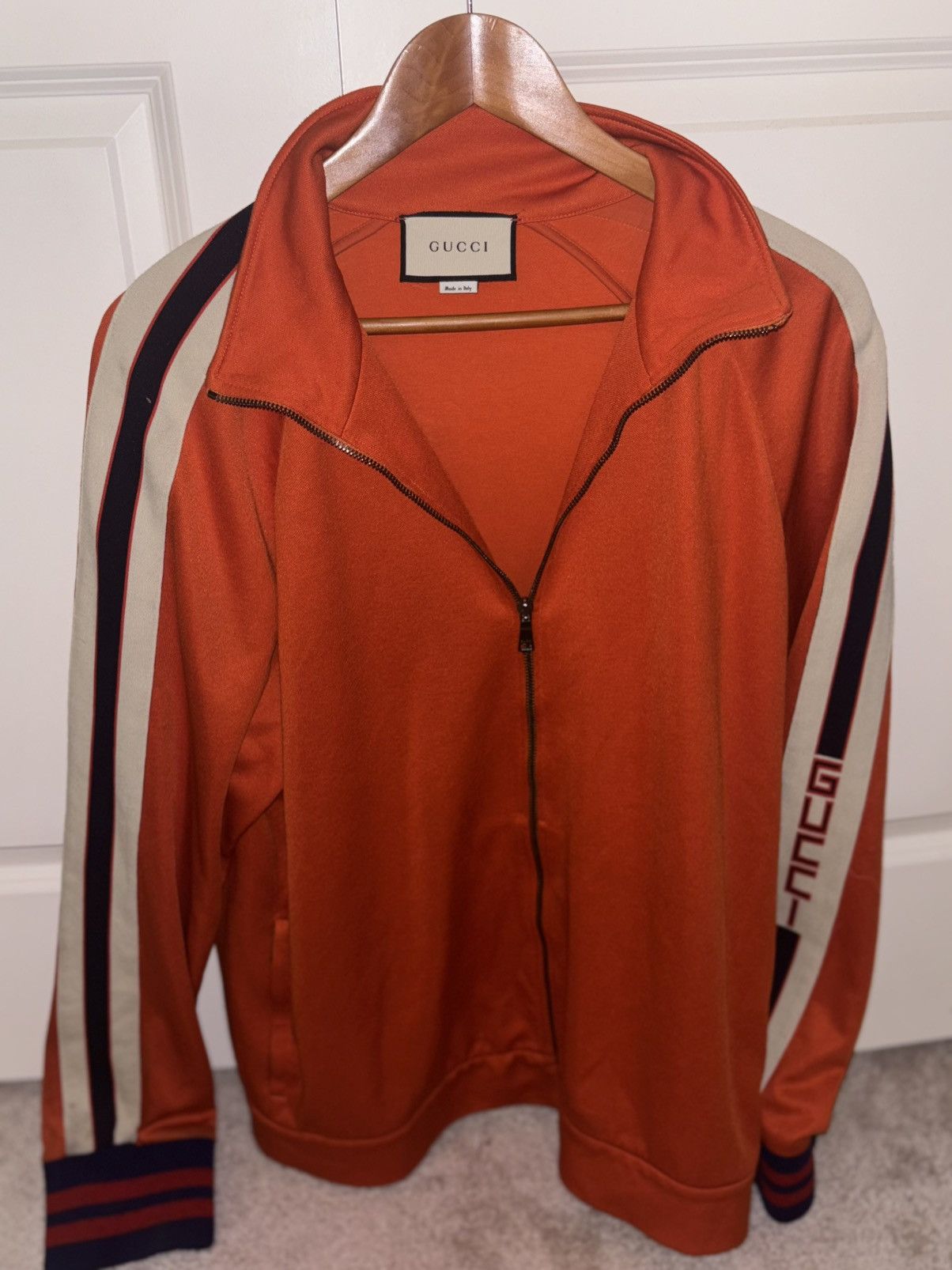 GUCCI Technical Jersey Tracksuit Zip Up Jacket Sz XXL