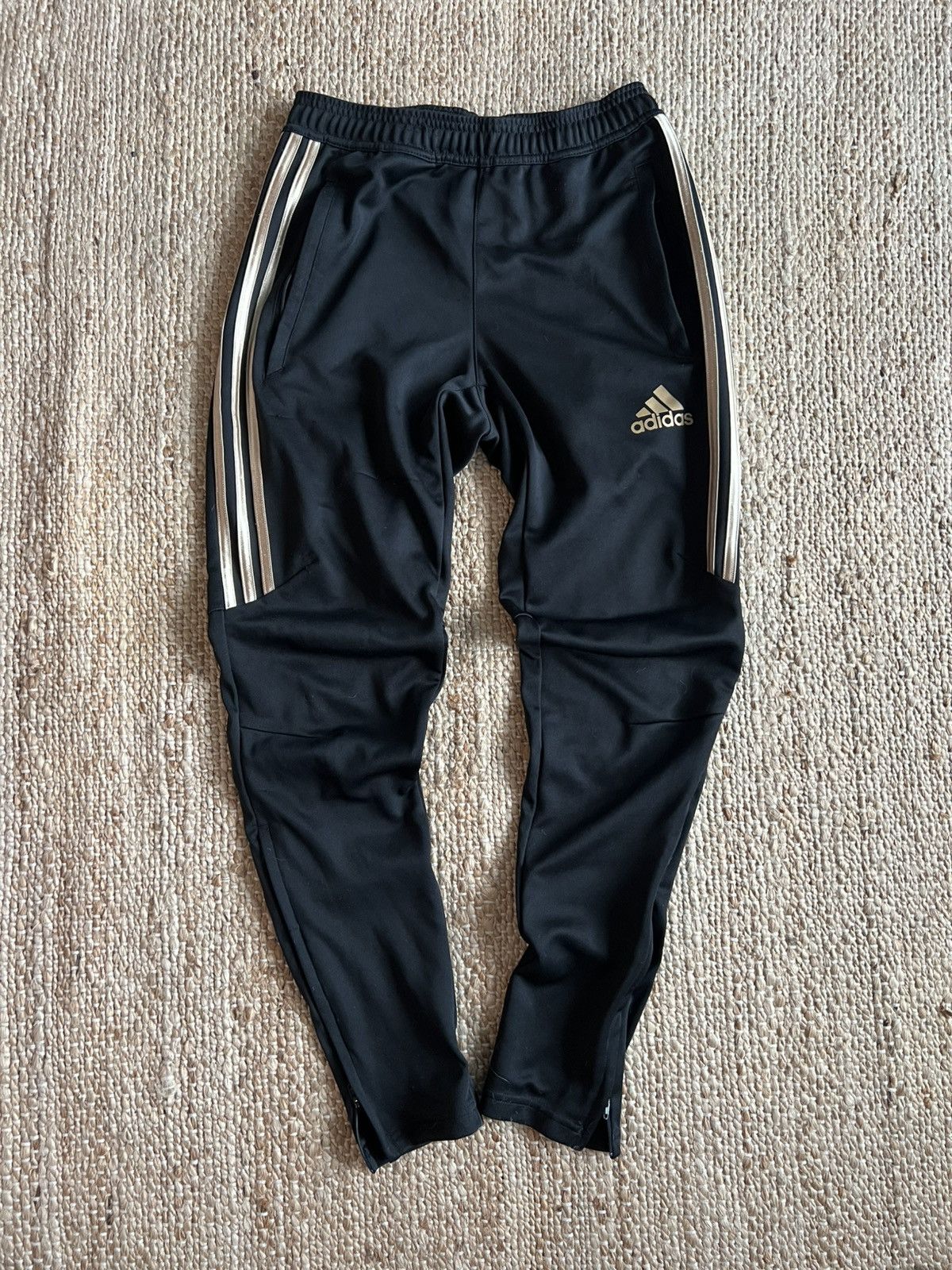 Adidas Adidas Track Pants - Black / Gold Soccer Pants Size US 30 / EU 46 - 1 Thumbnail