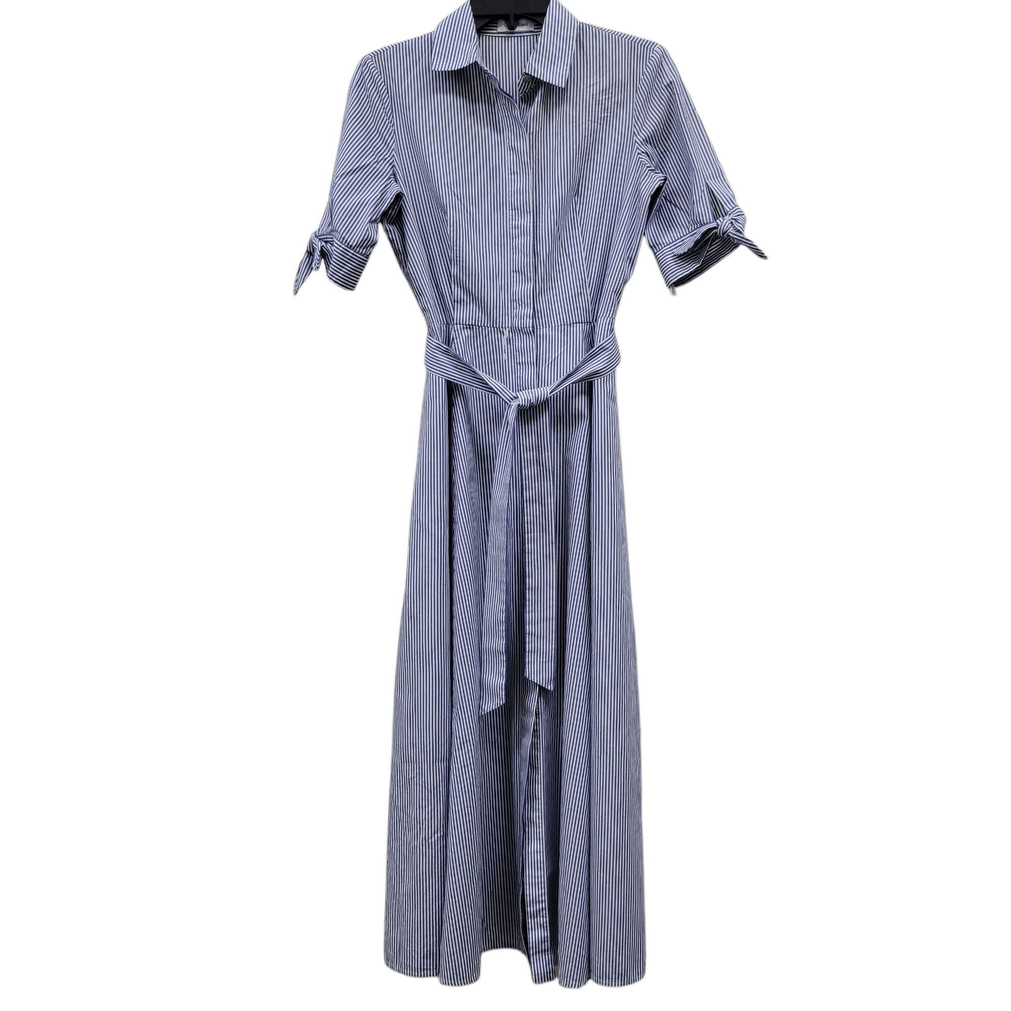 Calvin Klein Calvin Klein Women Blue White Stripe Maxi Flare Dress Size 8 Size M / US 6-8 / IT 42-44 - 2 Thumbnail