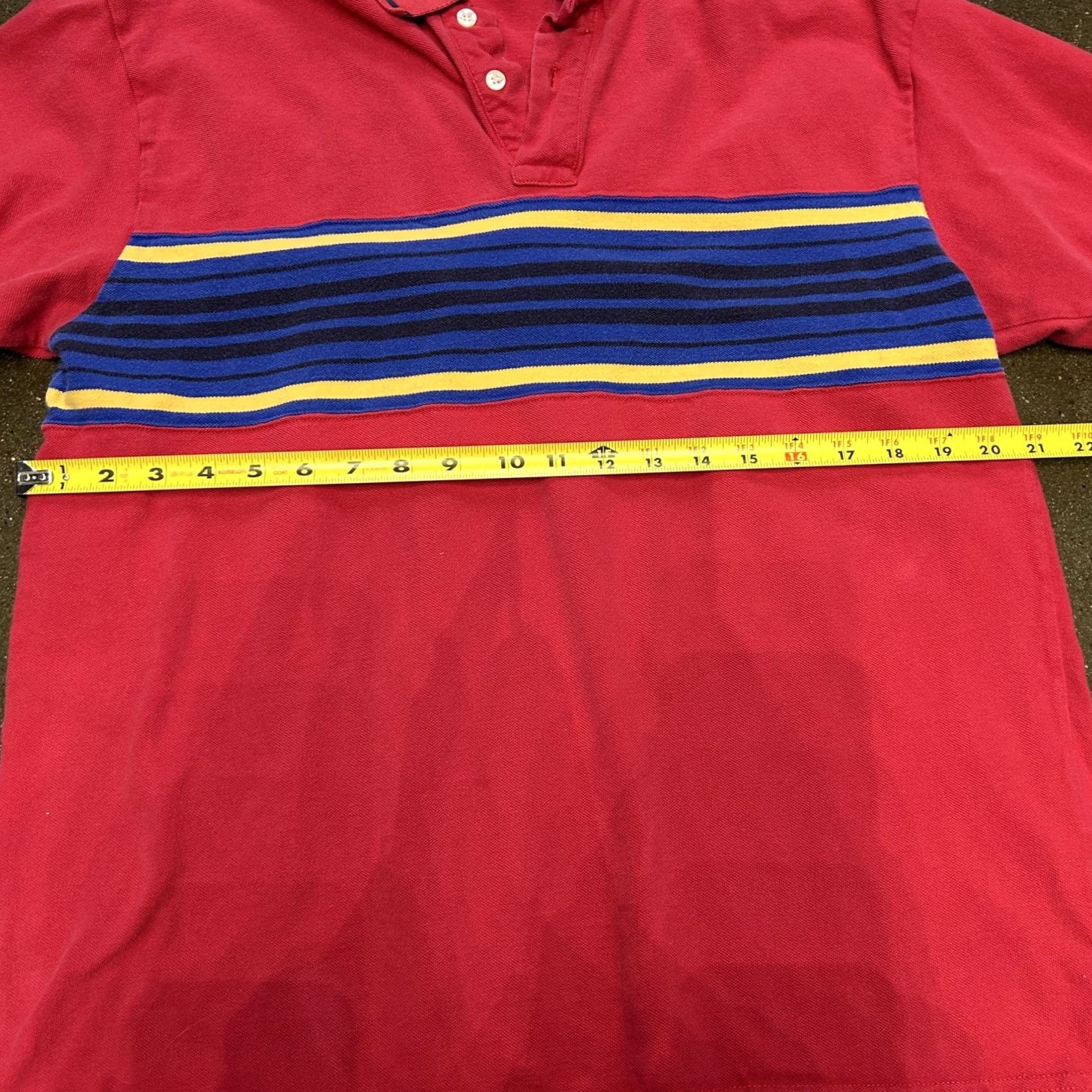 Route 66 Route 66 Polo Shirt Mens L Red Striped Short Sleeve Rugby Style Shirt Size US L / EU 52-54 / 3 - 5 Thumbnail