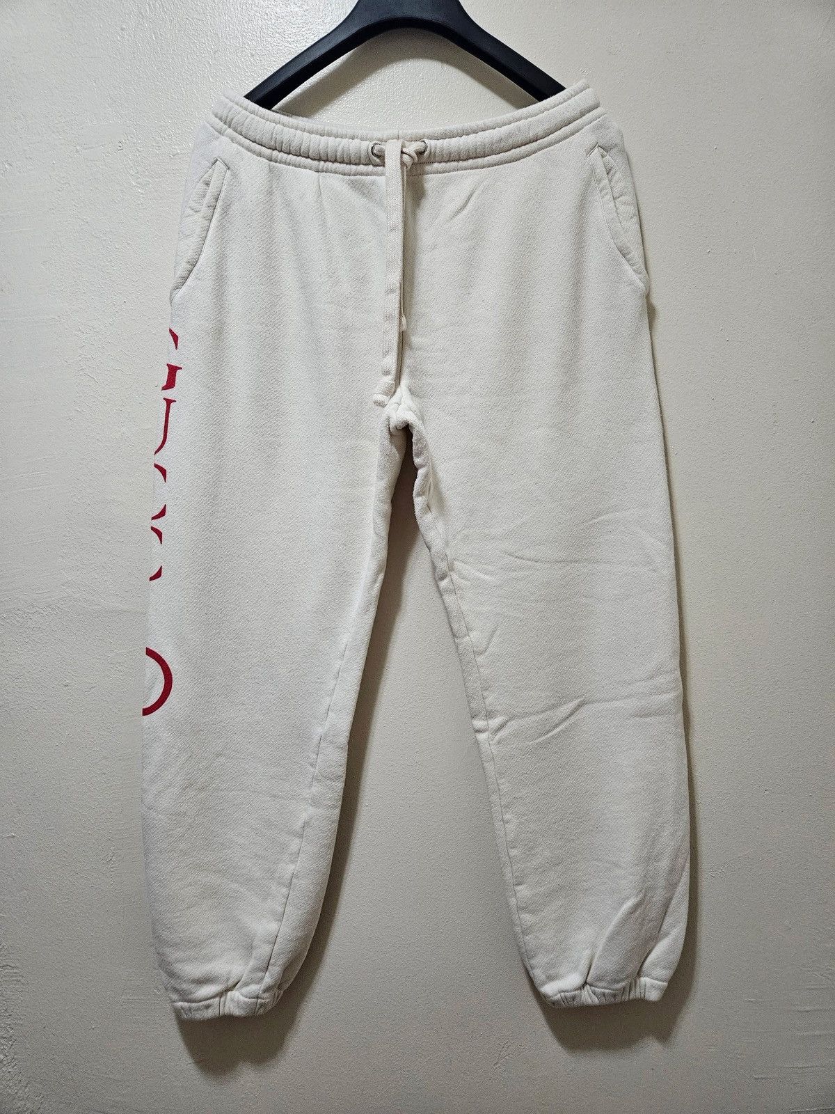 Gucci Red GG Side Logo White Joggers Size US 34 / EU 50 - 3 Thumbnail