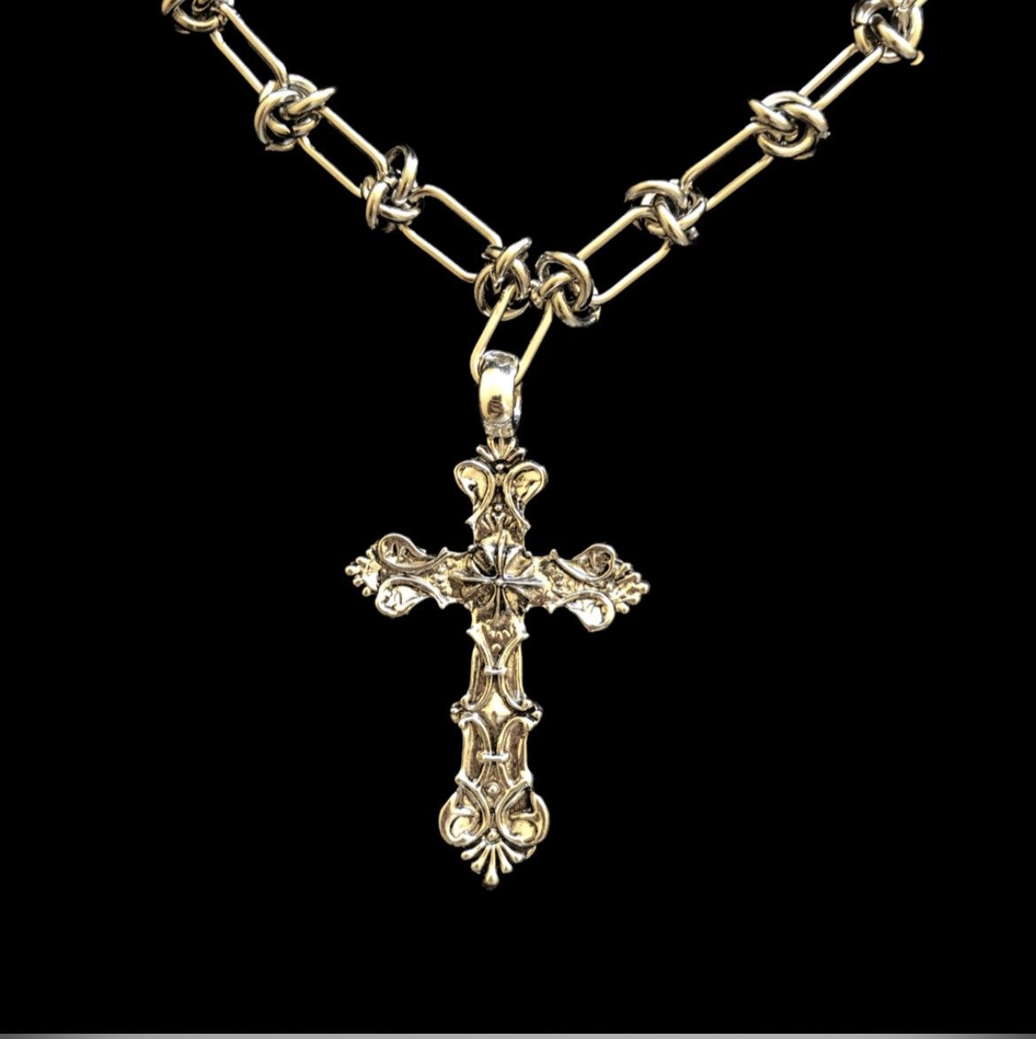 Jewelry Cross Linked Chain Punk Gothic Necklace Size ONE SIZE - 4 Thumbnail