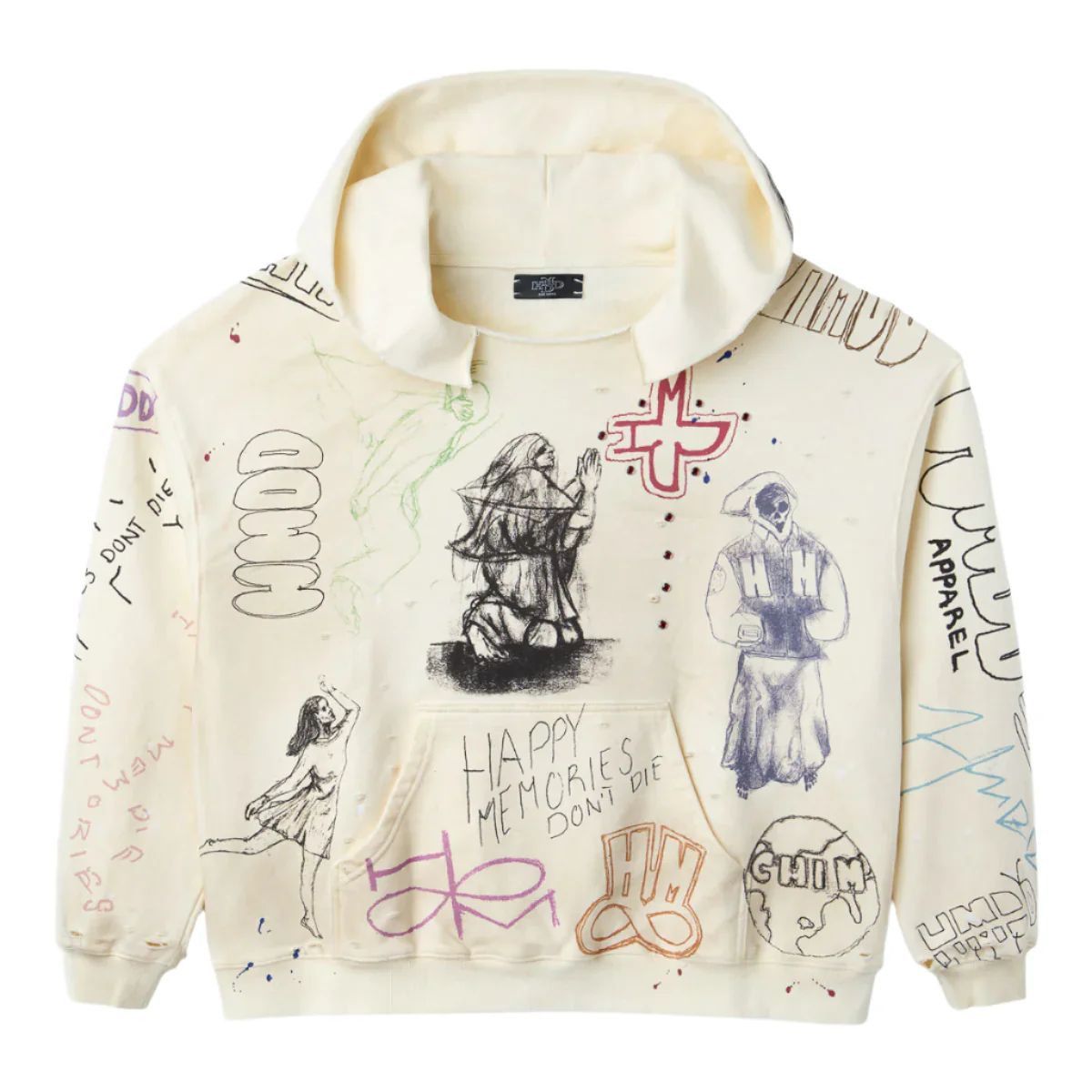 HMDD HMDD 'Sketch' White Hoodie Size US M / EU 48-50 / 2 - 1 Preview