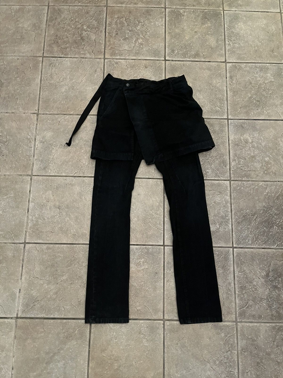 Rick Owens Drkshdw Kilted denim pants Size US 30 / EU 46 - 1 Thumbnail
