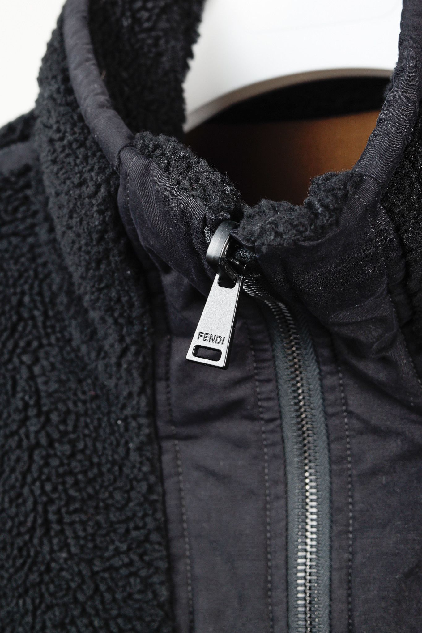 Fendi Fendi Reversible Black Wool Fleece & Brown Patchwork Jacket Size US S / EU 44-46 / 1 - 15 Thumbnail