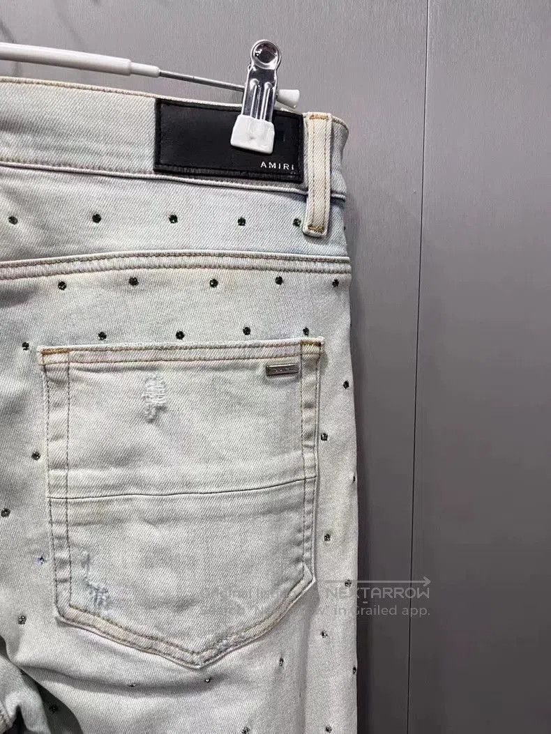 Amiri Amiri Gradient Rhinestone Washed Jeans. Size US 32 / EU 48 - 5 Thumbnail