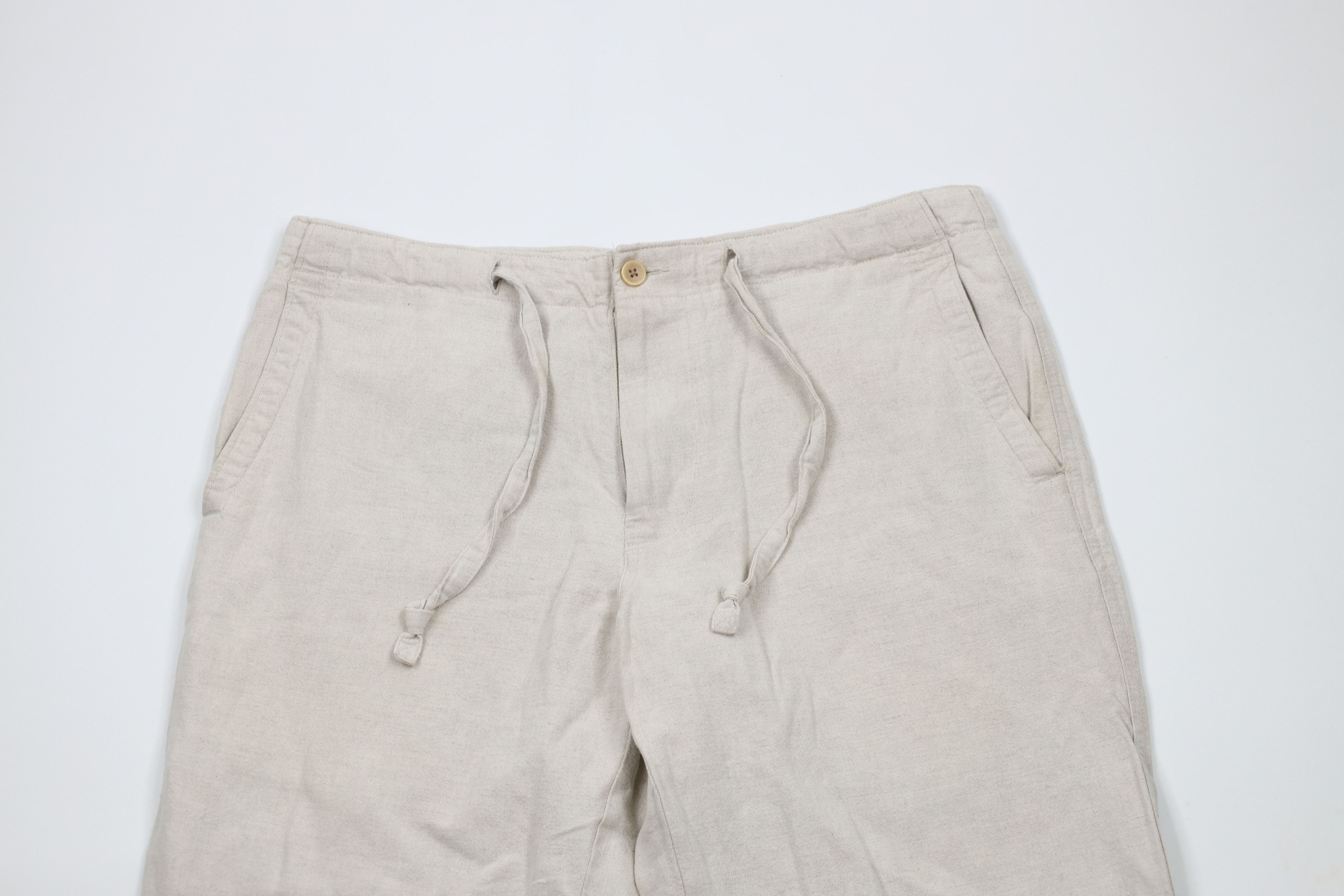 Vintage Vintage 90s Streetwear Blend Wide Leg Harem Pants Beige Size US 32 / EU 48 - 2 Thumbnail