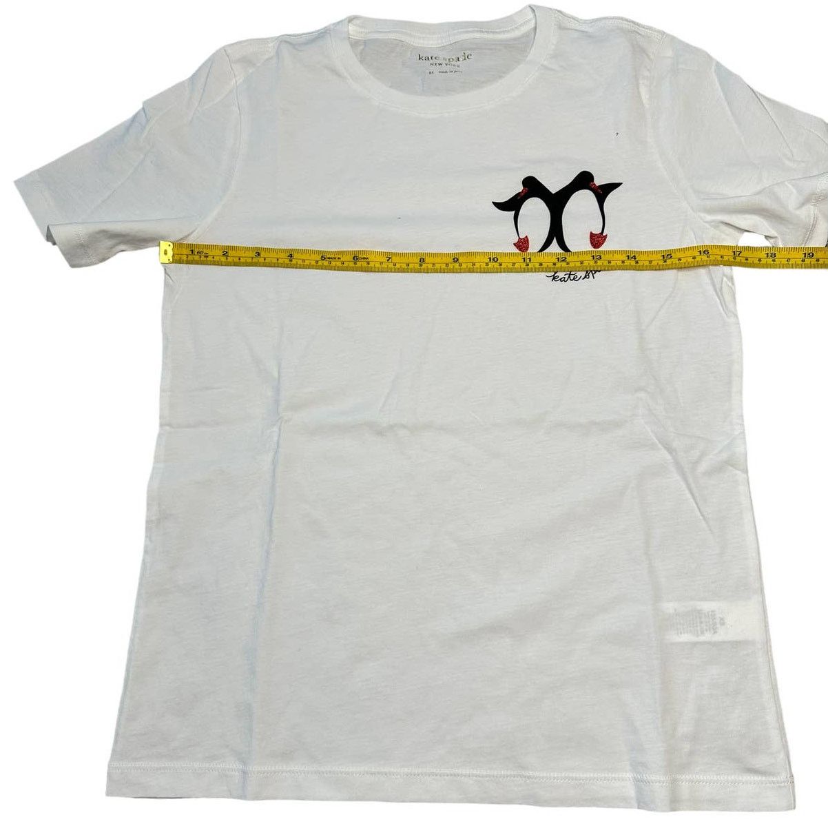Kate Spade Kate Spade Dancing Penguins Tee XS Fresh White Size XL / US 12-14 / IT 48-50 - 5 Thumbnail