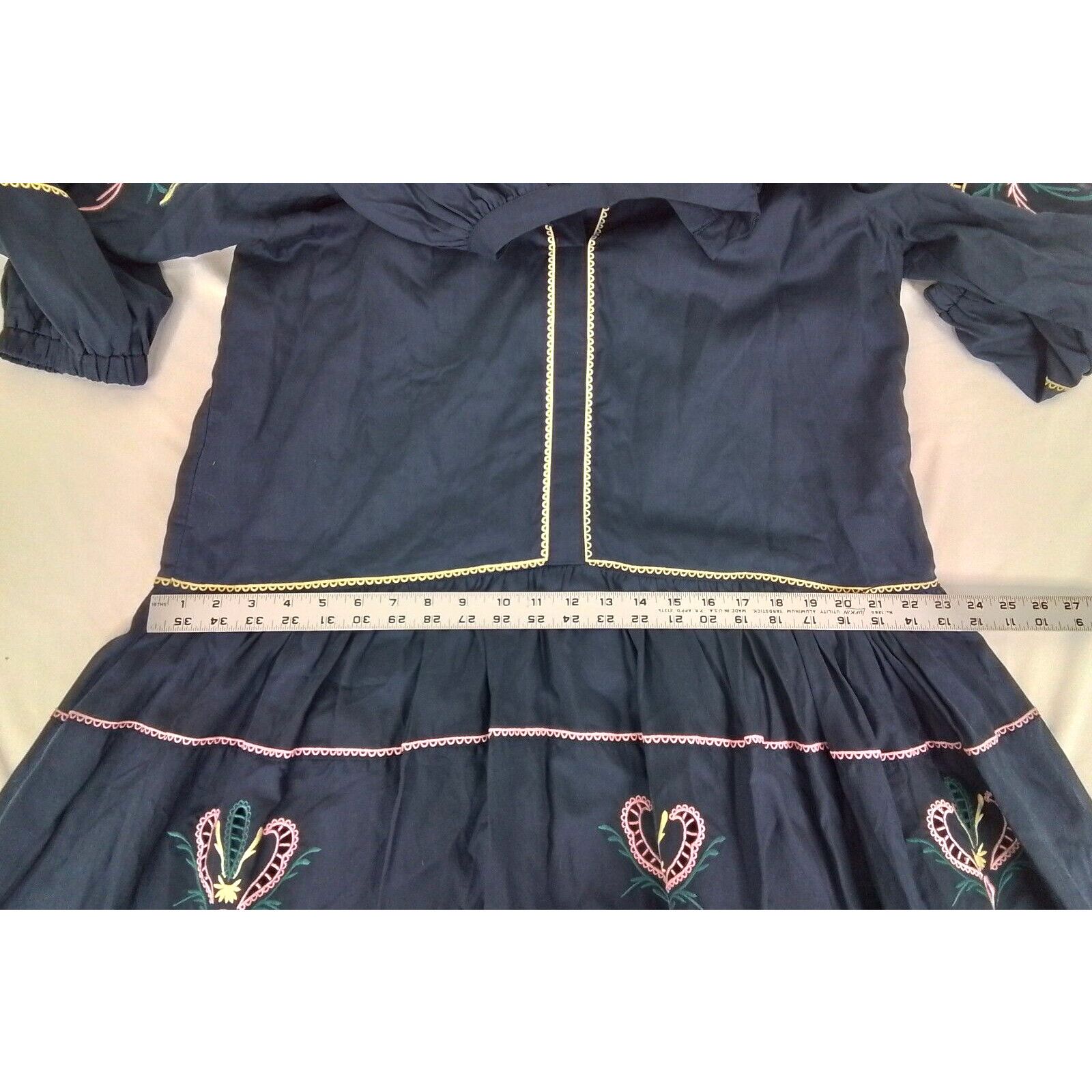 Other Lug Von Siga Dress Women's Size 36 Navy Blue Embroiderd NWT Size XS / US 0-2 / IT 36-38 - 12 Thumbnail