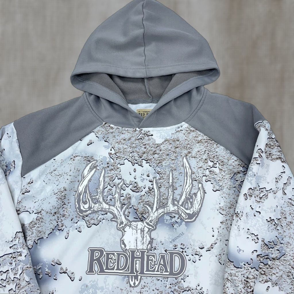 Vintage RedHead Hoodie Men L White Camo Sweatshirt Pullover Logo Pockets Hooded Regular Classic Sports Size US L / EU 52-54 / 3 - 1 Thumbnail