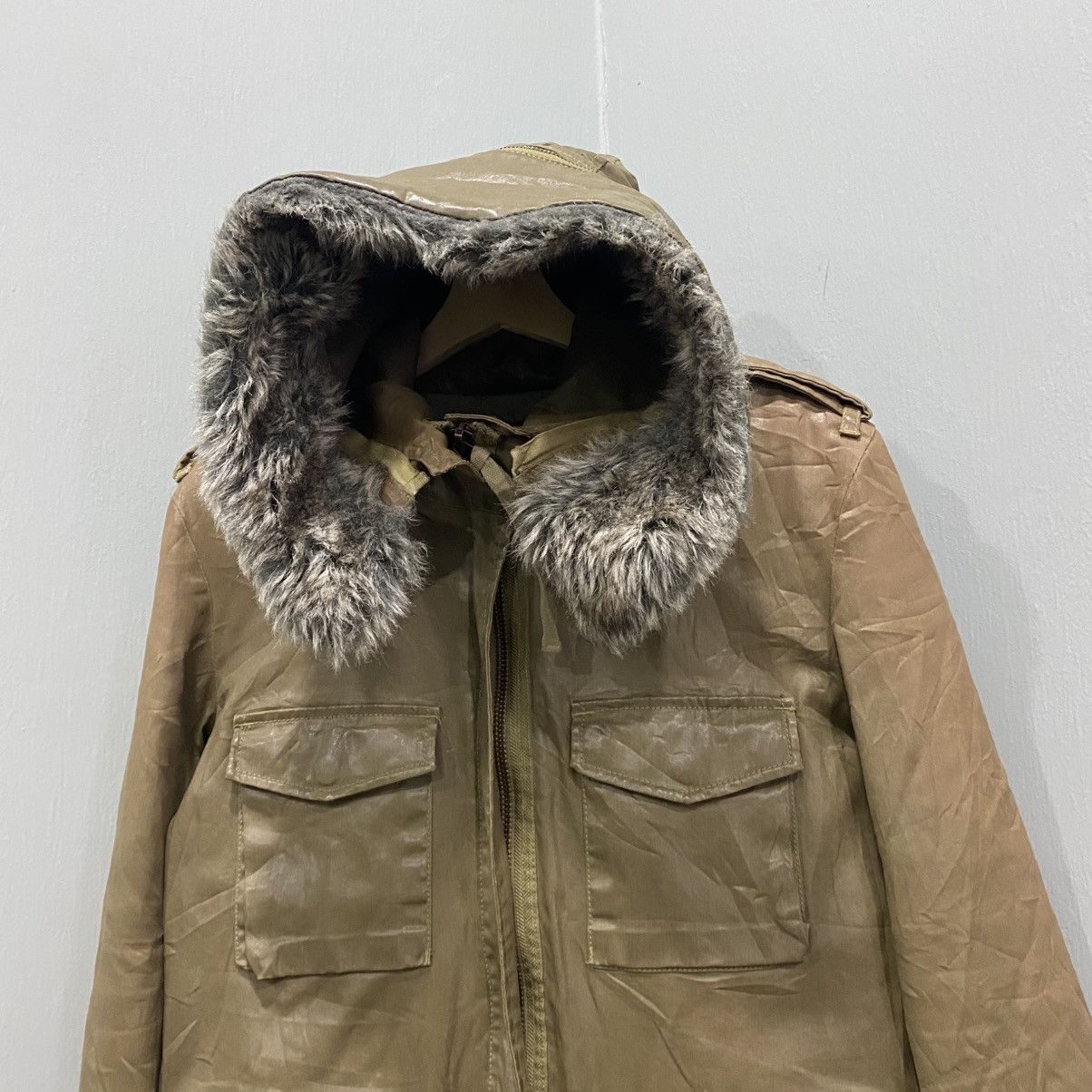 Diesel Diesel multi pocket hood fur parka coat jacket i6was9 LGB Size US M / EU 48-50 / 2 - 4 Thumbnail