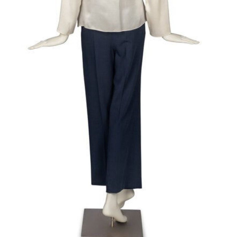 Chanel Vintage Chanel Wide Leg Wool Pants - Size US8, FR40 Size 28" / US 6 / IT 42 - 1 Thumbnail
