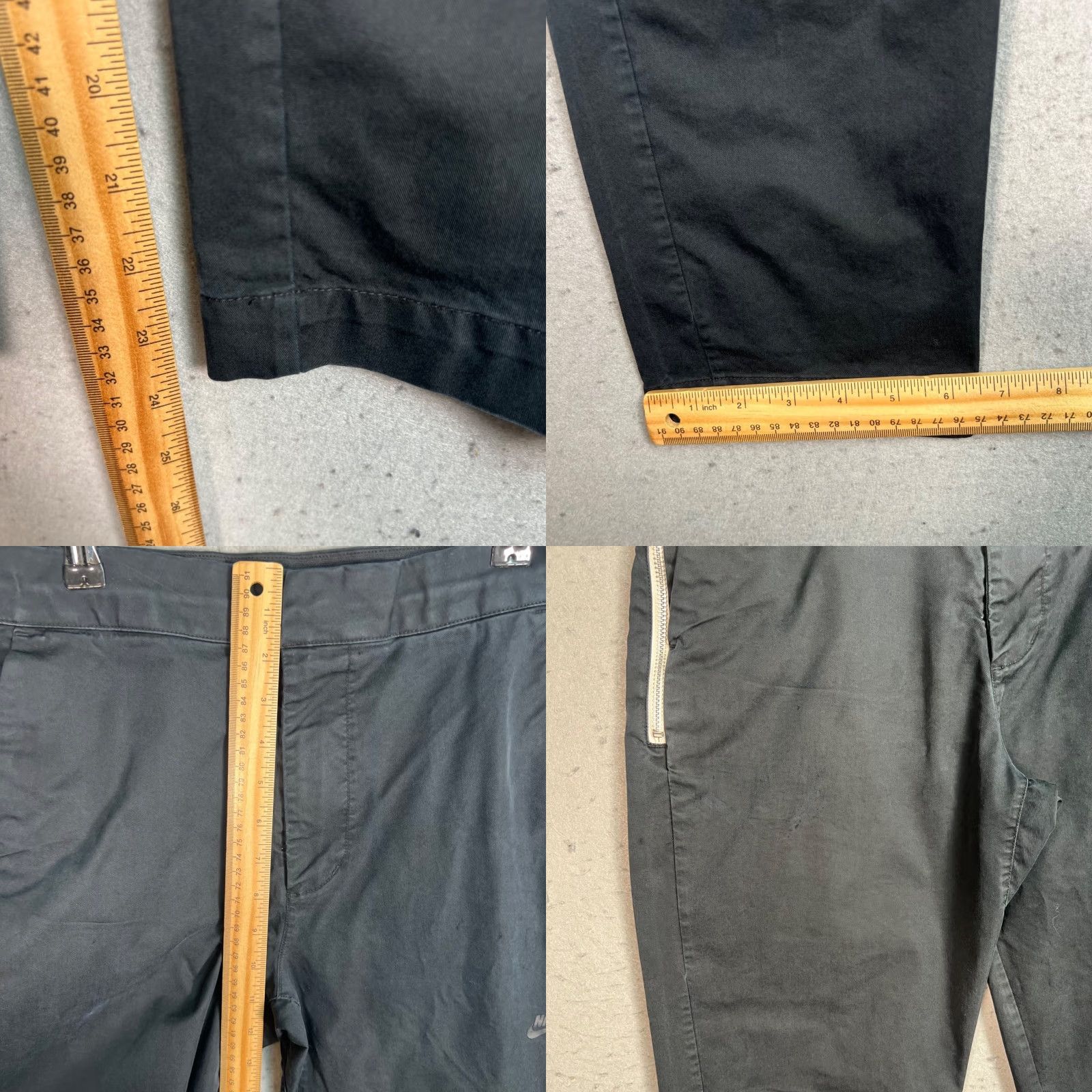 Nike Nike Mens Size 28 Black Cropped Tapered Chino Pants Drawstring Size US 28 / EU 44 - 8 Thumbnail