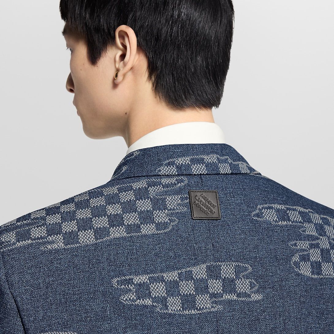 Louis Vuitton Damier Cropped Single-Breasted Jacket Size 50R - 3 Thumbnail