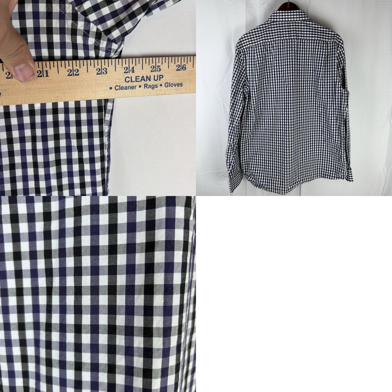 Todd Snyder VINTAGE Todd Snyder Shirt Mens 17-34/35 Purple Black Button-Down Check Gingham Cotton Regular Long Sleeve Mens Size US XL / EU 56 / 4 - 8 Thumbnail