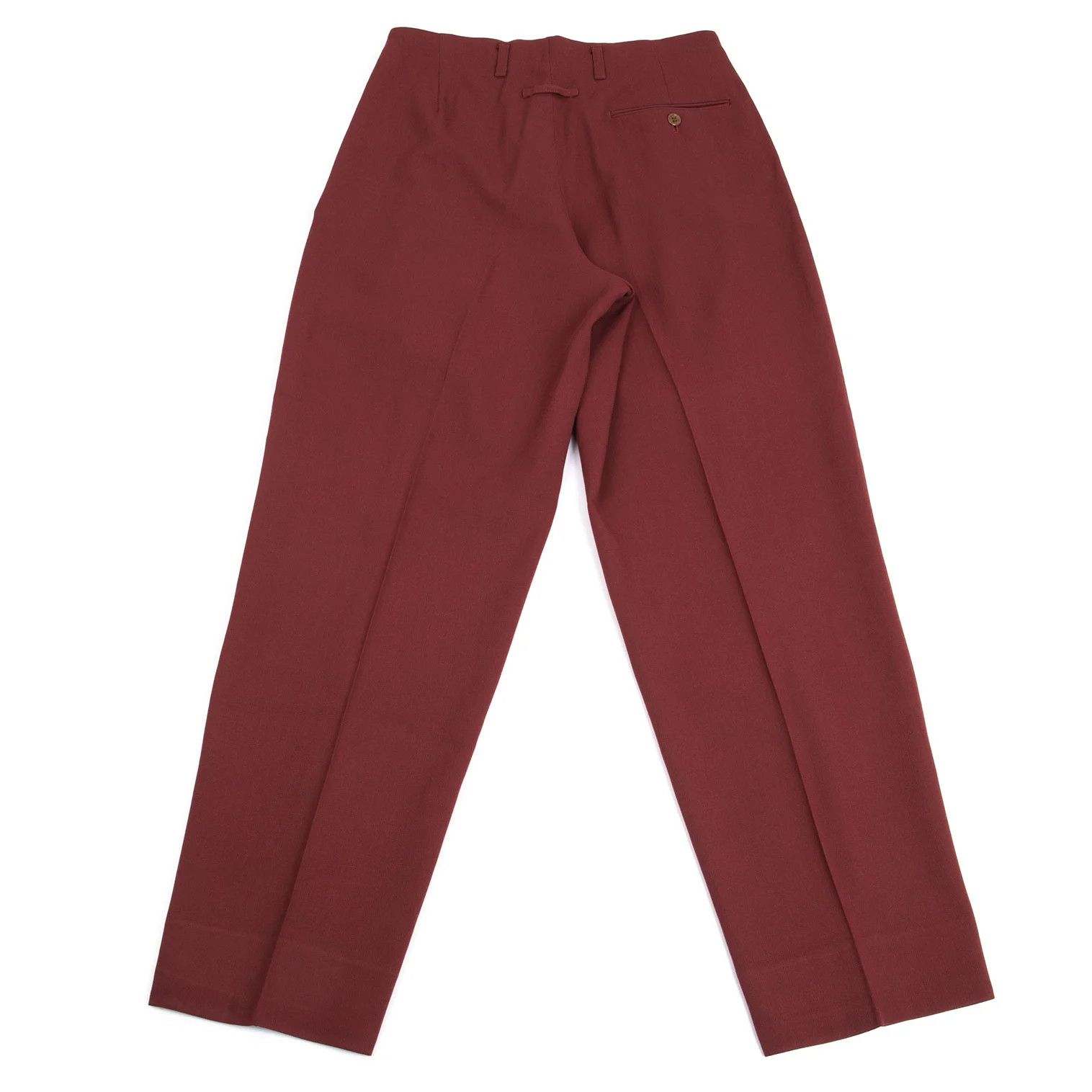 Jean Paul Gaultier Wool Tuck Pants in Bordeaux, Size 48 Size US 32 / EU 48 - 11 Thumbnail