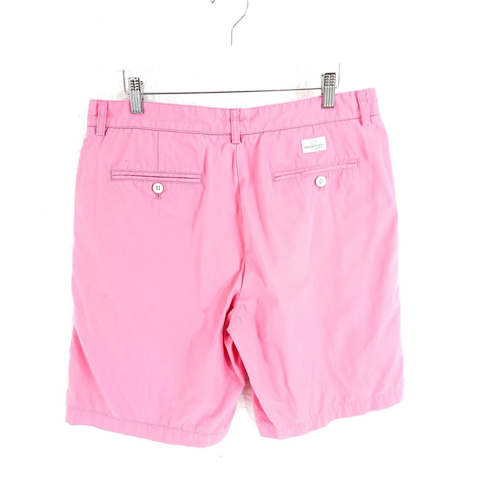 Vineyard Vines Vineyard Vines Pink Chino Shorts Cotton Flat Front 33" Waist Size US 33 - 3 Thumbnail