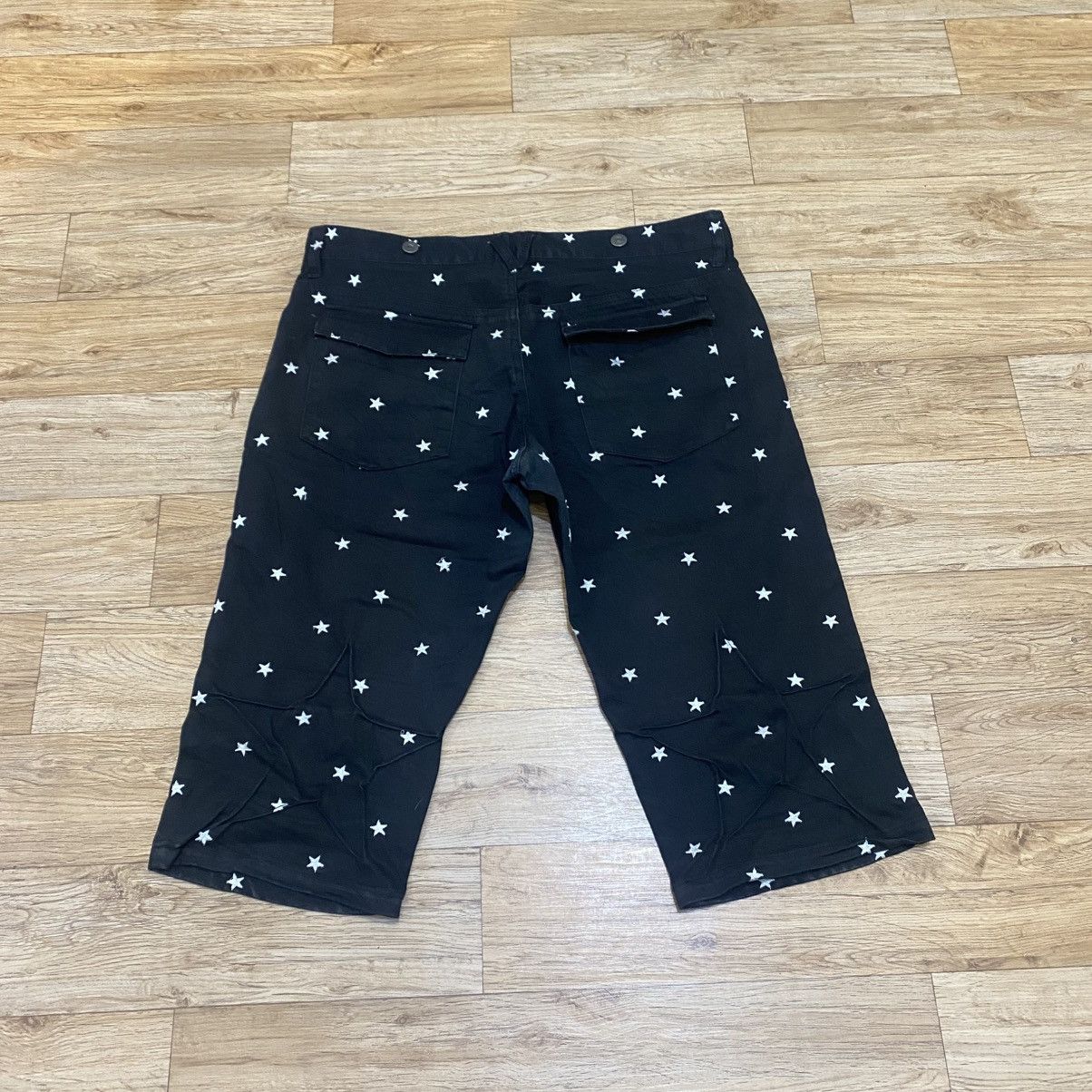 PPFM 2000s Ppfm Star Embordired Short Pants Size US 33 - 8 Thumbnail