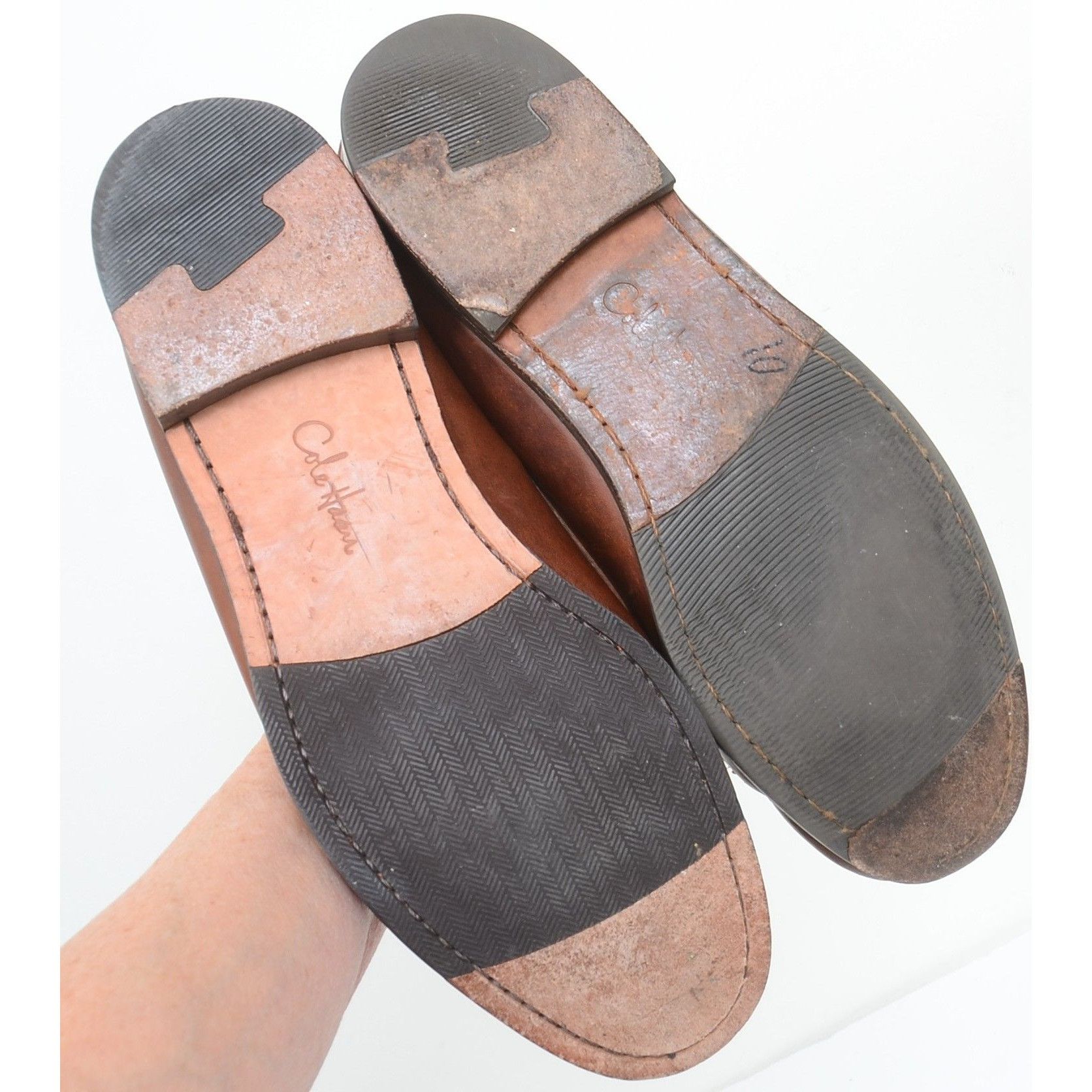 Cole Haan Cole Haan Mens Size 11D Brown Leather Tassles Pinch Loafers Size US 11 / EU 44 - 10 Thumbnail