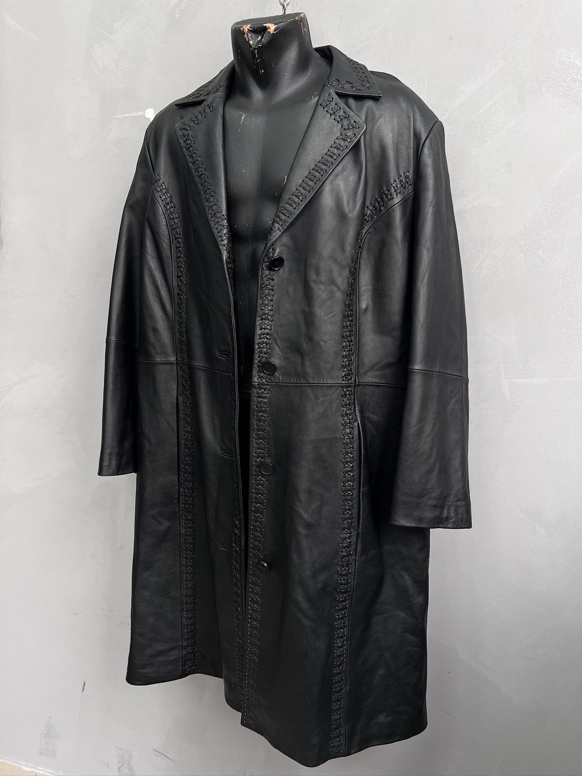 14th Addiction Japanese style stitching lonh gothic leather coat archive Size US L / EU 52-54 / 3 - 12 Thumbnail