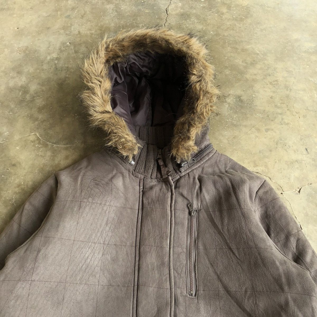 2000s Coco Girls Faux Suede Fur Jacket Ziphoodie Lgb
