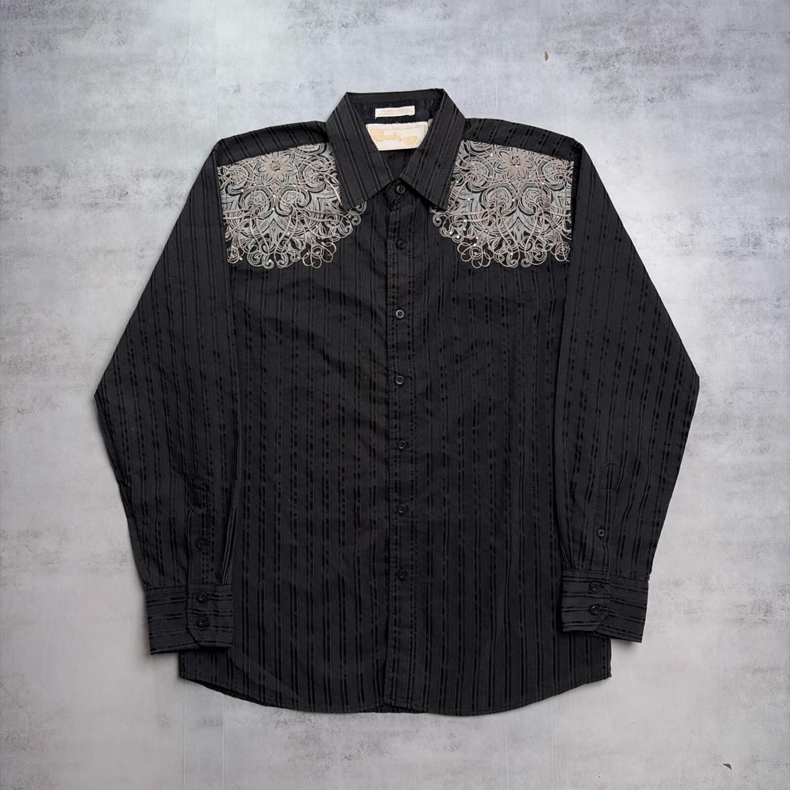 Other Y2K Franky Max Grunge Gothic Embellished Long Sleeve Shirt Size M / US 6-8 / IT 42-44 - 1 Thumbnail